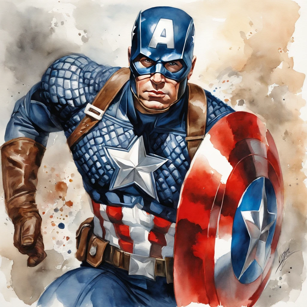 Portrait of Captain America by Alex Ross