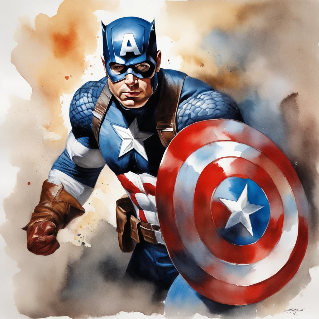 Portrait of Captain America by Alex Ross