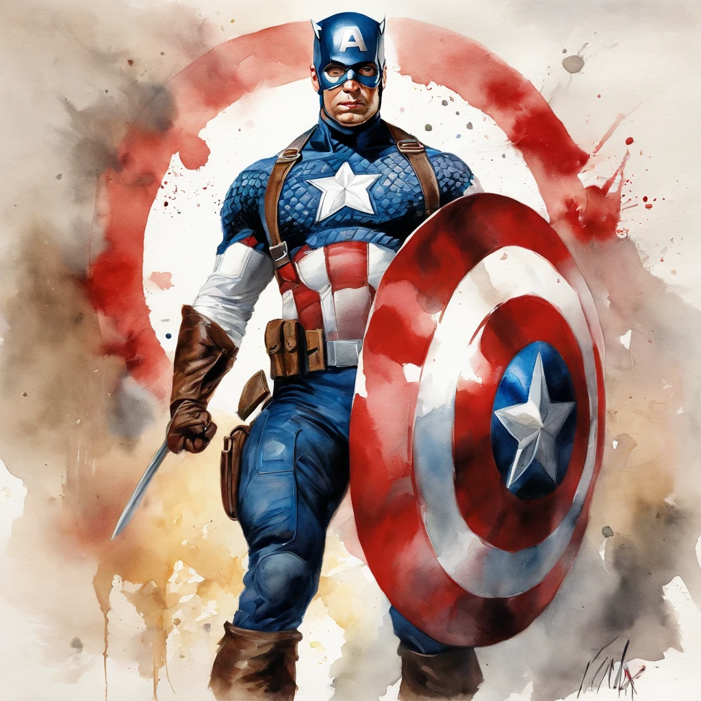 abstract expressionist painting painting captain america style of Russ Mills, on the side, close up, full head, (looking to the side:1.2), (looking at looking at viewer:0.4), (dutch angle:1.6), impasto oil painting heavy brushstrokes by Cy Twombly and Anselm Kiefer, trending on artstation dramatic lighting abstract Expressionism, . energetic brushwork, bold colors, abstract forms, expressive, emotional,