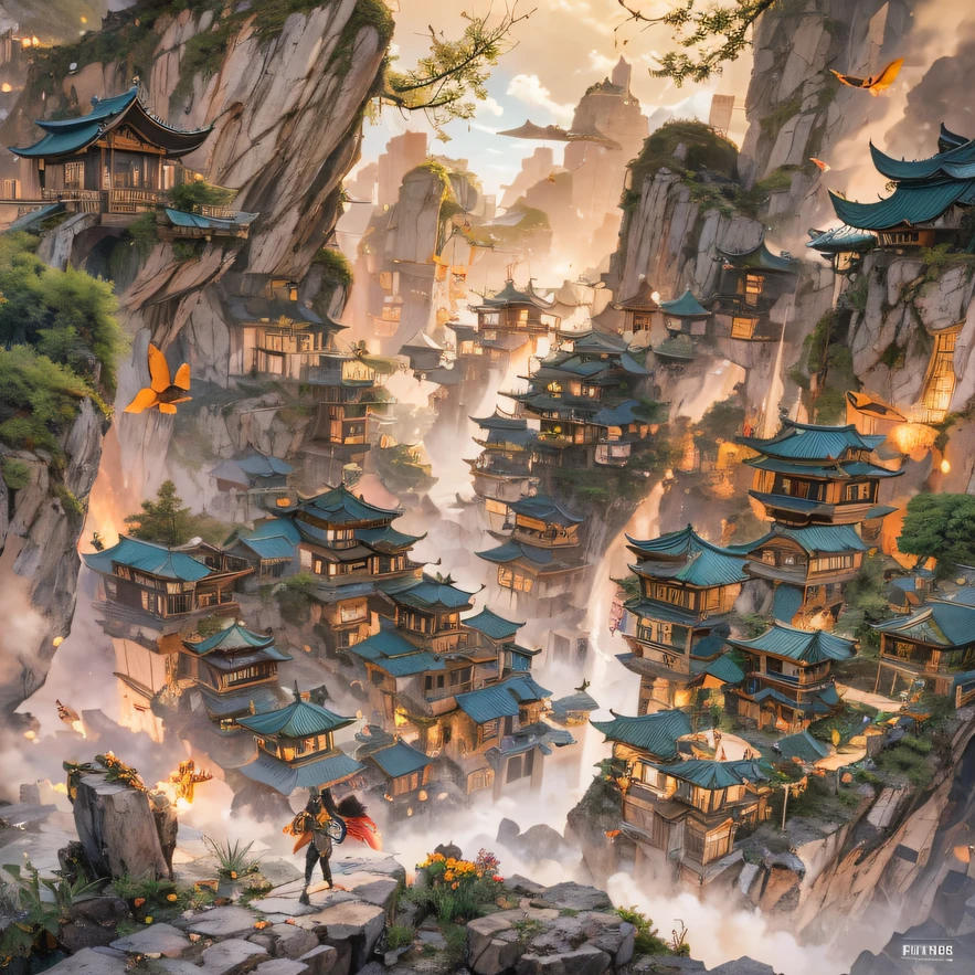 Qin Yu flew into the Immortal Demon Realm, Chance encounter with Liu Hanshu, He saw in him his former self, It was decided to take him as an apprentice, Teach him how to protect himself, But because of the Tibetan star map, He established relationships with the Liu family and the Jade Sword Sect, It opens with the death of Liu Hanshu, Qin Yu embarked on the road of confrontation with a strong enemy, Working hard, Make yourself stronger, Stick to your own core path of justice, I also want to protect the people I care about, The three brothers took off, And embarked on a long journey to find a good brother, Qin Yu, Where are Xiao Hei and Hou Fei(canyons)Climb the streets(Doomsday Stream)eyes filled with angry,He clenched his fists,Rush up,Deliver a fatal blow to your opponent,full bodyesbian,Full Body Male Mage 32K(Masterpiece Canyon Ultra HD)Long flowing black hair,Campsite size,zydink, The wounded lined up in the streets(canyons)Climb the streets, The scene of the explosion(canyons), (Linen batik scarf), Angry fighting stance, looking at the ground, Batik linen bandana, Chinese python pattern long-sleeved garment, canyons(Abstract propylene splash:1.2), Dark clouds lightning background,Flour flies(realisticlying:1.4),Black color hair,Flour fluttering,rainbow background, A high resolution, the detail, RAW photogr, Sharp Re, Nikon D850 Film Stock Photo by Jefferies Lee 4 Kodak Portra 400 Camera F1.6 shots, Rich colors, ultra-realistic vivid textures, Dramatic lighting, Unreal Engine Art Station Trend, cinestir 800,Flowing black hair,(((Jungle Canyon)))The wounded lined up in the streets(vale)Climb the streets,Movie master real-time image quality