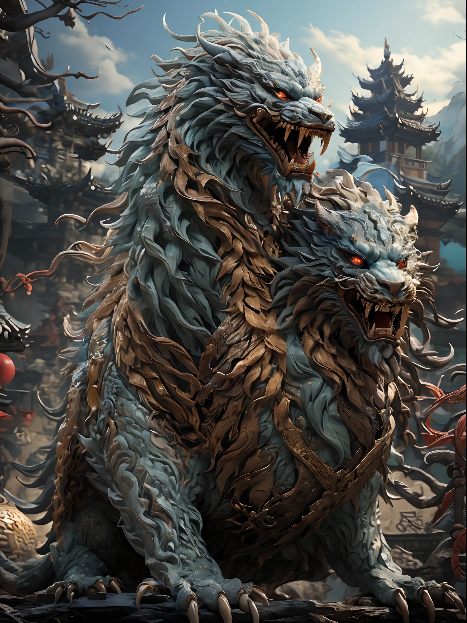 dahuangdongjing,masterpiece,ultra high resolution,exquisite details,open your mouth,sharp teeth,