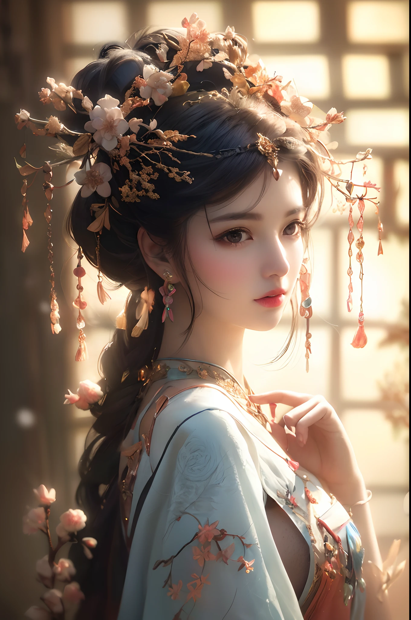 Chinese beauty,Wearing sexy ancient costumes