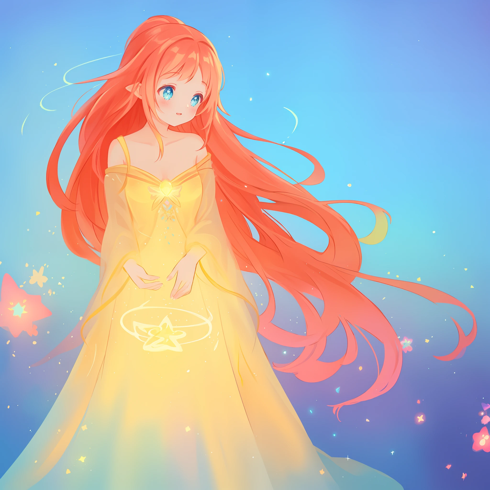 beautiful girl, puffy tiered ballgown, vibrant pastel colors, (colorful), glowing golden long hair, magical lights, sparkling magical liquid, inspired by Glen Keane, inspired by Lois van Baarle, disney art style, by Lois van Baarle, glowing aura around her, by Glen Keane, jen bartel, glowing lights! digital painting, flowing glowing hair, glowing flowing hair, beautiful digital illustration, fantasia background, whimsical, magical, fantasy, ((beautiful face)), ((masterpiece, best quality)), intricate details, highly detailed, sharp focus, 8k resolution, sparkling detailed eyes, liquid watercolor