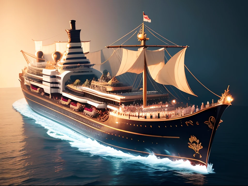Luxury liner「Noah's Ark」, masterpiece, super detail, best quality