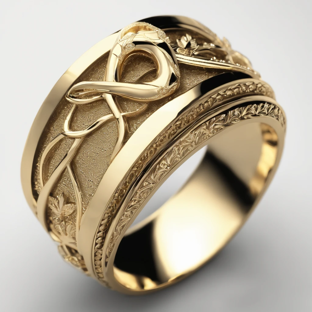 （（Ring design concept art）），Yellow gold ring，（Ring concept blueprint），（（Ring rings in the shape of waves）），Engraved five-pointed star，（Fine craftsmanship），Hemming，Natural sunlight，Shining Effect