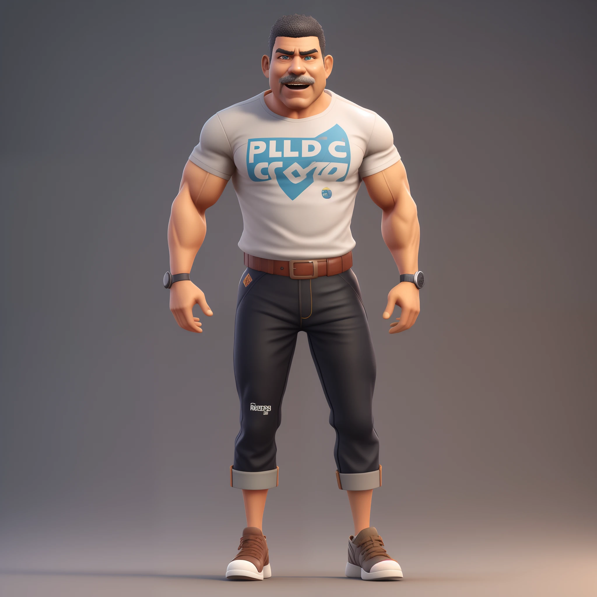 Homem de camiseta regata e sunga preta cavada posa para foto, arnold 3d render, Arnold 3D render, Arnold Maya render, Arnold render, muscular character, caractere de comprimento total, Personagem de corpo inteiro, Personagem altamente detalhado, Personagem 3D, Personagem 3D, 3 d character render, single character full body, corpo completo do personagem, full body single character