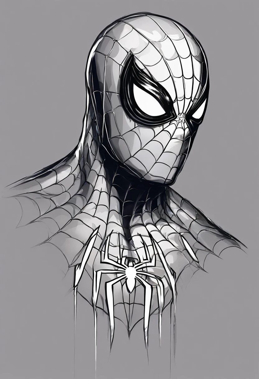 Spider man half face showing from the right side, black background