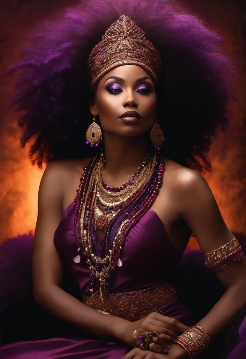 Oya African goddess of change in purples