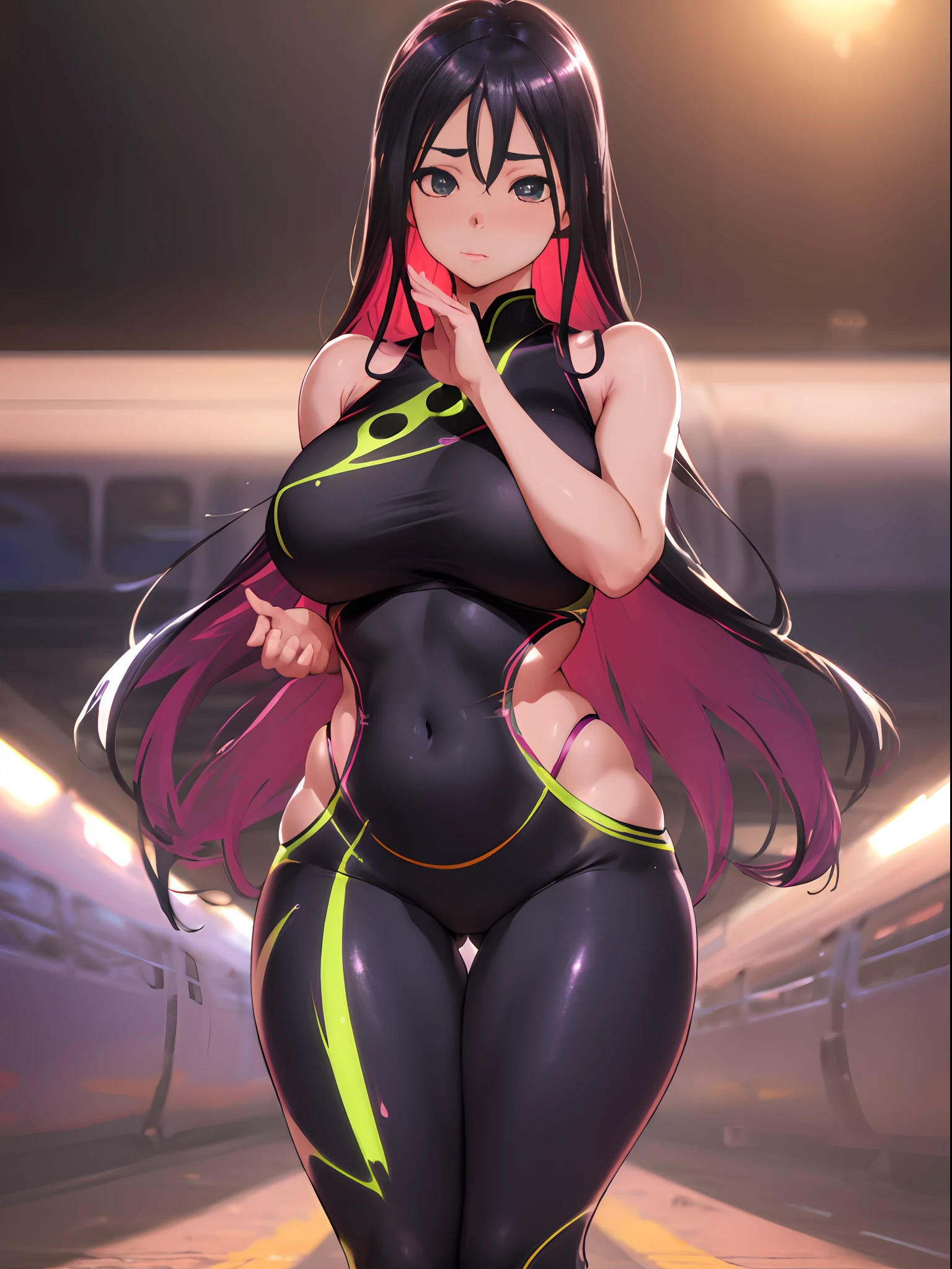 beautiful woman,yoga outfit,train,,(depth of field:1.1),8k,hdr,(perfect face:1.1),(perfect hands:1.1),(hyper definition:1.1),(ultra realistic:1.37),vivid colors, portraits,studio lighting, hourglass figure
