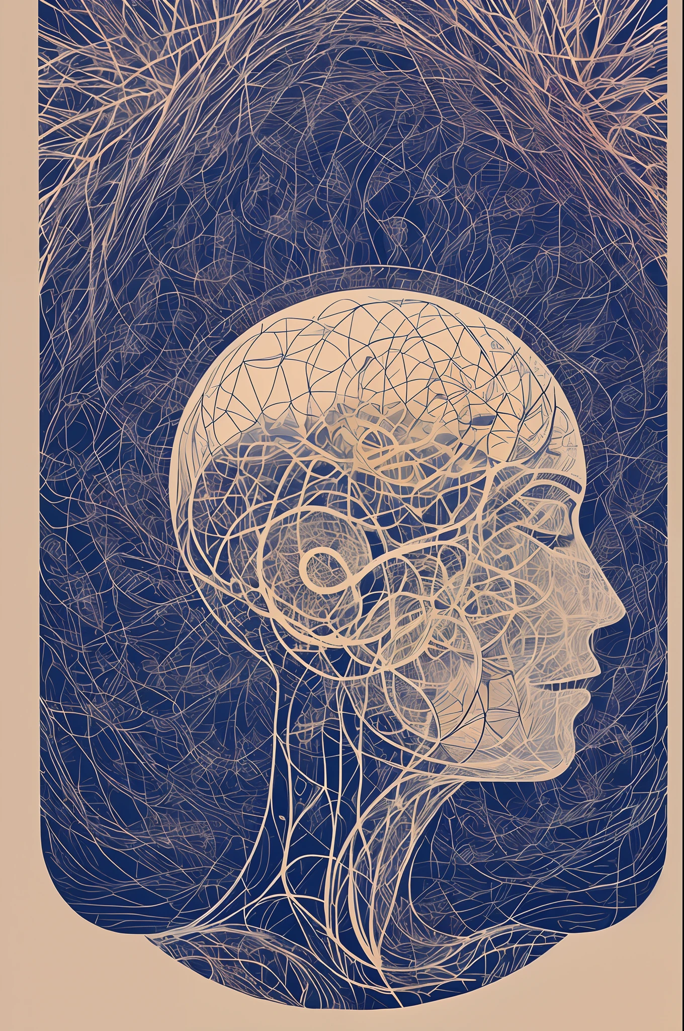 "Design a composition that highlights the power of the mind over the body. Represent the mind as an ethereal figure and the body as a healthy form. Use dynamic lines connecting them to show the communication and healing that occurs when the mind believes in the efficacy of the treatment."
