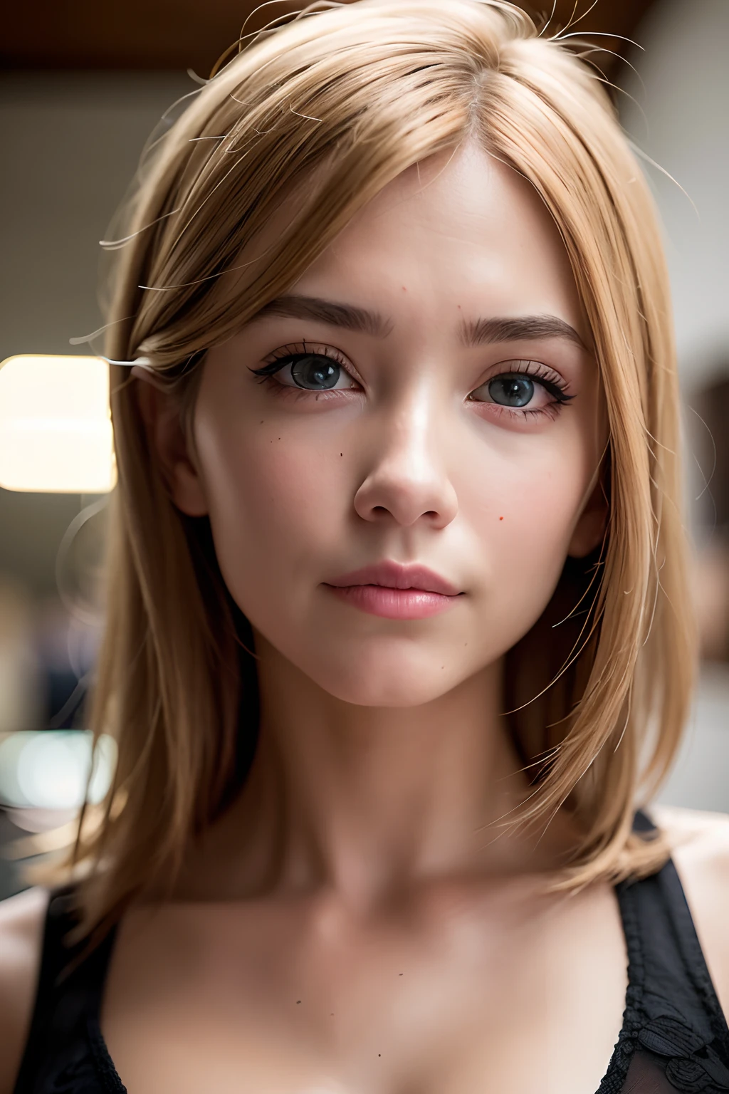 (realistic, photo-realistic:1.37),(8k, RAW photo, best quality, masterpiece:1.2), cute, ultra-detailed,heart-shaped pupils,physically-based rendering, ultra high res, kodakvision color, shot on Arricam LT Camera, bokeh, sharp focus,
looking at viewer,photorealistic,realistic, solo, photorealistic, best quality,extremely detailed face,extremely detailed eyes and face, beautiful detailed eyes,absurdres, incredibly absurdres,haunting smile,Messy hair, floating hair, ,