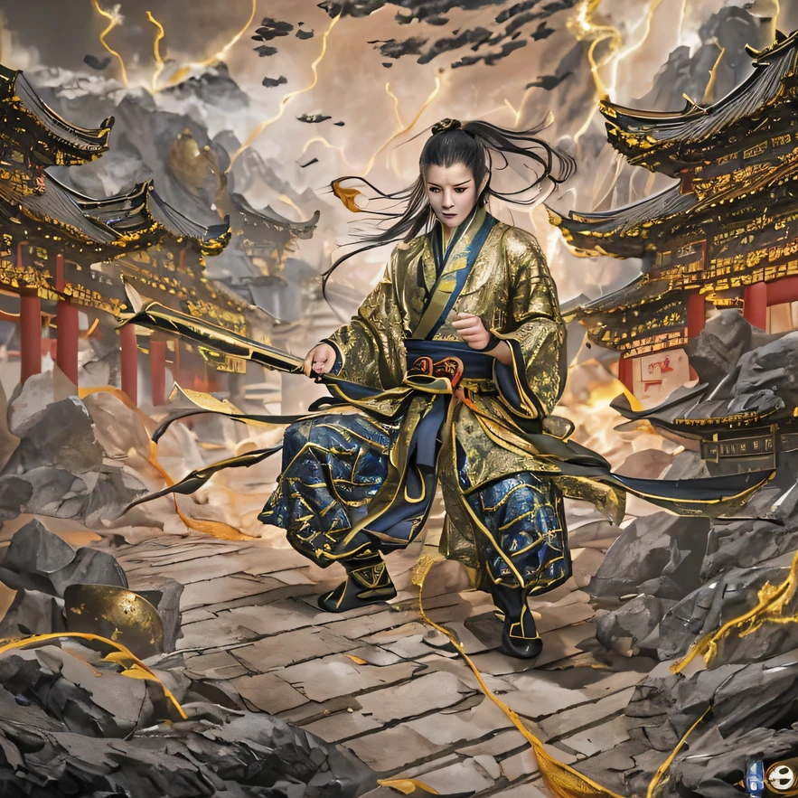 （（（Multiplayer fight scenes）））（（Luohan Fist））（（Seven Star Fist））（Pedal towards the sky）Qin Yu flew into the Immortal Demon Realm, Chance encounter with Liu Hanshu, He saw in him his former self, It was decided to take him as an apprentice, Teach him how to protect himself, But because of the Tibetan star map, He established relationships with the Liu family and the Jade Sword Sect, It opens with the death of Liu Hanshu, Qin Yu embarked on the road of confrontation with a strong enemy, Working hard, Make yourself stronger, Stick to your own core path of justice, I also want to protect the people I care about, The three brothers took off, And embarked on a long journey to find a good brother, Qin Yu, Where are Xiao Hei and Hou Fei（canyons）Climb the streets（Doomsday Stream）eyes filled with angry，He clenched his fists，Rush up，Deliver a fatal blow to your opponent，full bodyesbian，Full Body Male Mage 32K（Masterpiece Canyon Ultra HD）Long flowing black hair，Campsite size，zydink， The wounded lined up in the streets（canyons）Climb the streets， The scene of the explosion（canyons）， （Linen batik scarf）， Angry fighting stance， looking at the ground， Batik linen bandana， Chinese python pattern long-sleeved garment， canyons（Abstract propylene splash：1.2）， Dark clouds lightning background，Flour flies（realisticlying：1.4），Black color hair，Flour fluttering，rainbow background， A high resolution， the detail， RAW photogr， Sharp Re， Nikon D850 Film Stock Photo by Jefferies Lee 4 Kodak Portra 400 Camera F1.6 shots, Rich colors, ultra-realistic vivid textures, Dramatic lighting, Unreal Engine Art Station Trend, cinestir 800，Flowing black hair,（（（contest）））The wounded lined up in the streets（vale）Climb the streets，Movie master real-time image quality