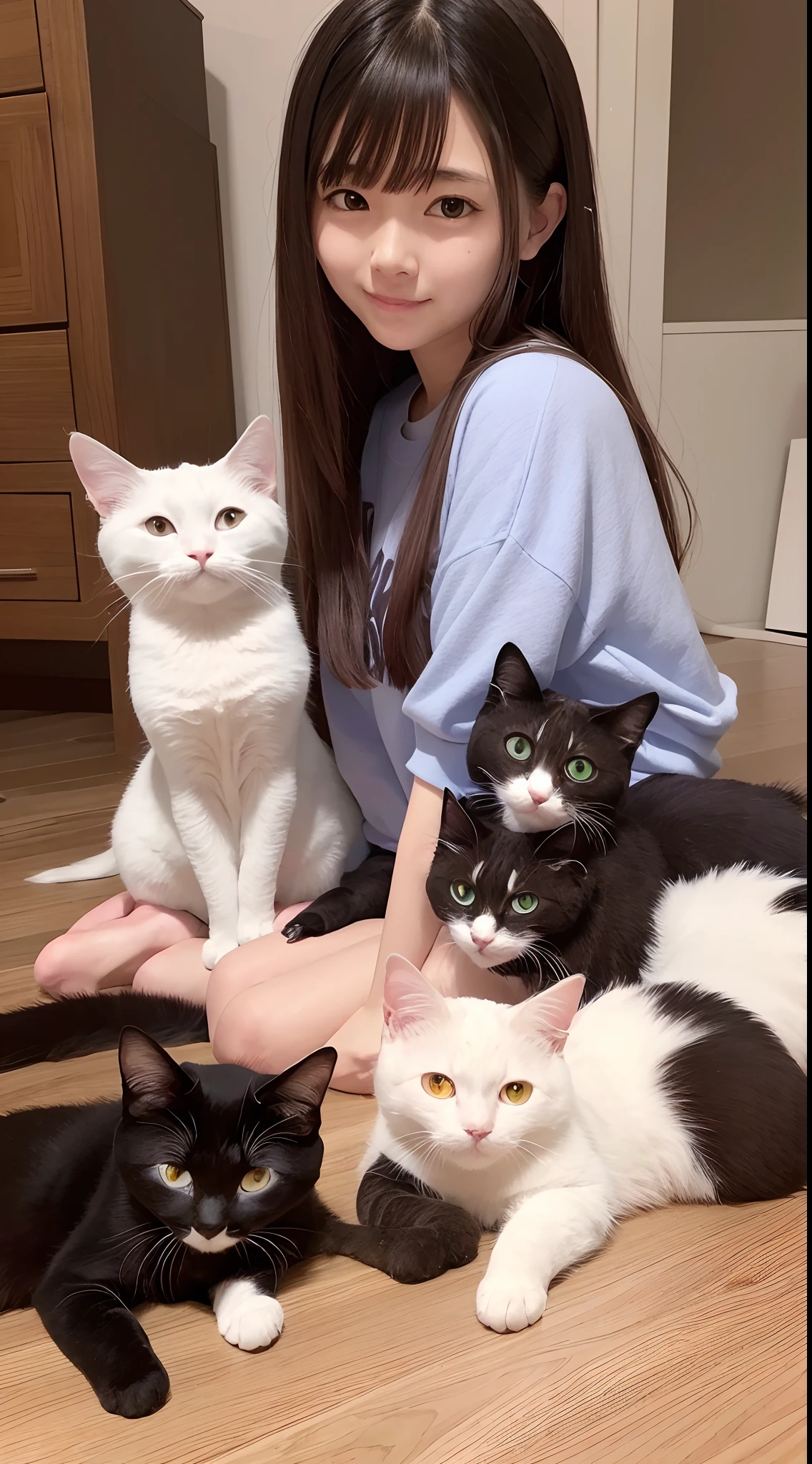 masutepiece、Best Quality、ultra-detailliert、high-level image quality、Real animals、Cats、no human