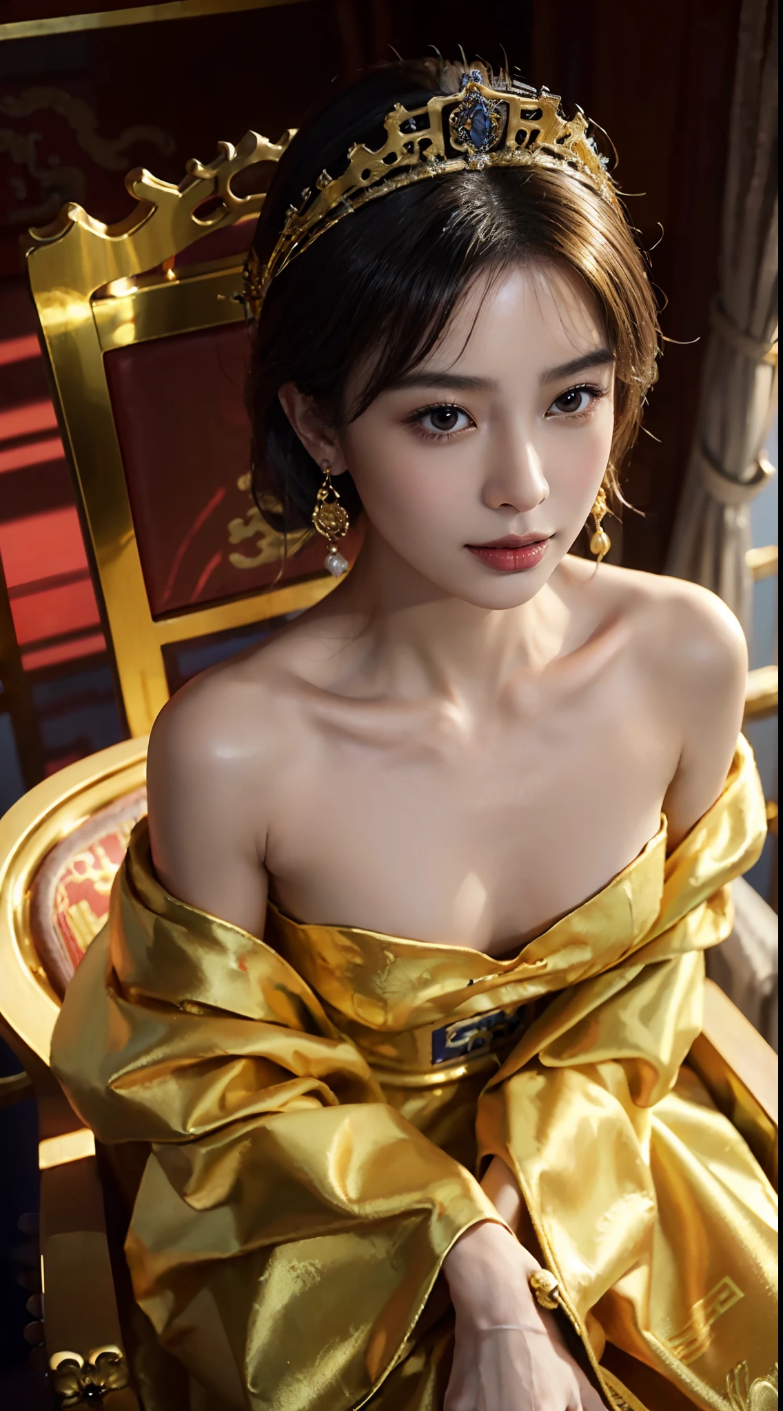 (fidelity:1.3),filigree,Quality,Rembrandt lighting,(master-piece:1.2),(fidelity:1.2),(best qualiy),(Skin Detail:1.3),(Intricate details),Dramatic,ray traicing,a girl,Eighteenth-century European noble woman costumes,ornate clothing,Confident and independent beauty,Unique charm,HAIR LOIRO,21yo,nipple, exposed boobs,Open clothes to show gorgeous breasts,Elizabeth Swan,