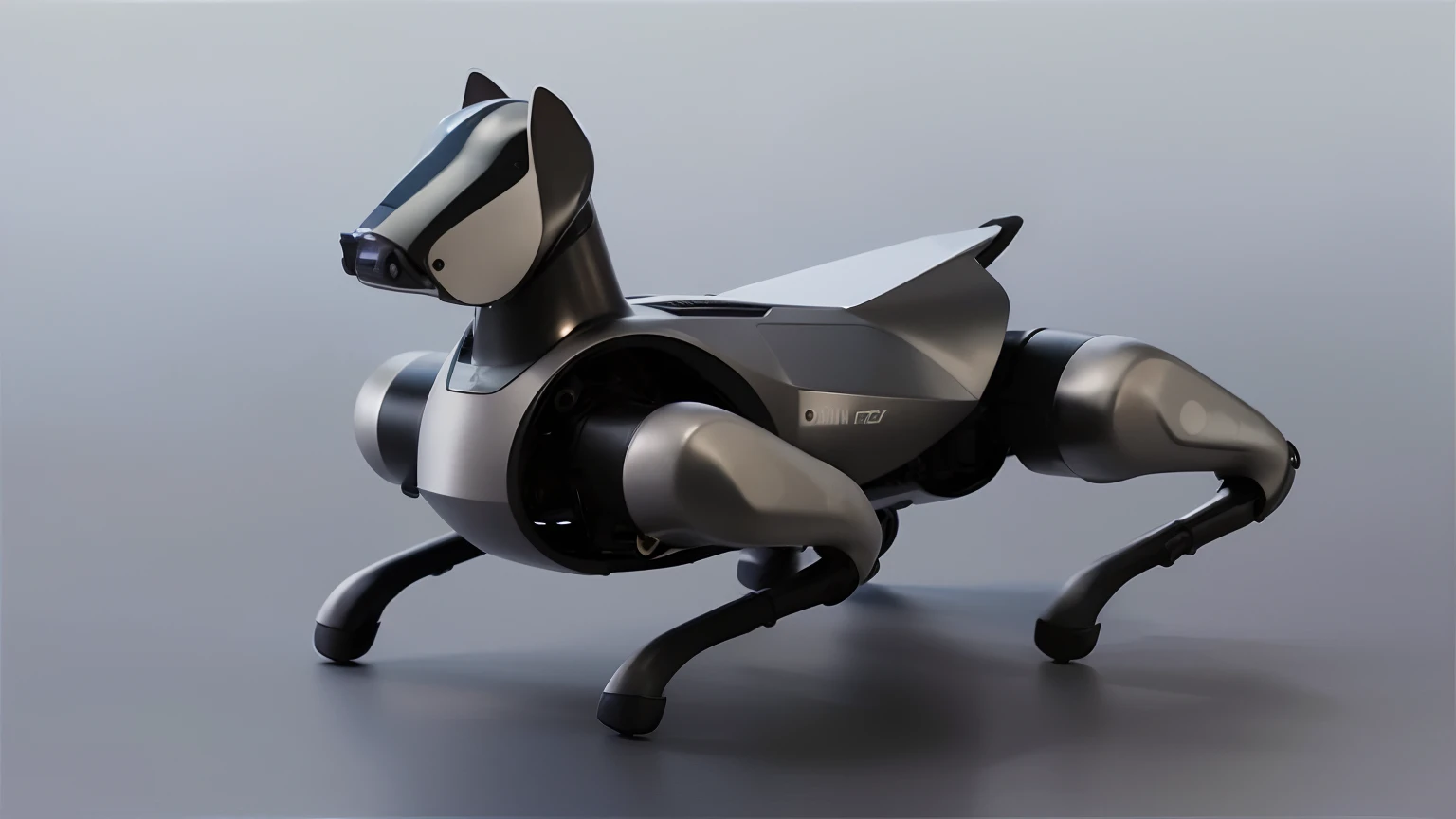 a close up of a robot horse on a gray surface, a robot dog, robot dog, robot animal, cyborg dog, industrial mechanical robot dogs, robotic cat, dachshund robot, boston dynamics, mecha animal, quadruped, robotic pig, concept robot, cyborg camel, a cyborg cat, caracal cyborg, cyborg - pitbull, robot cat, industrial robotic cats