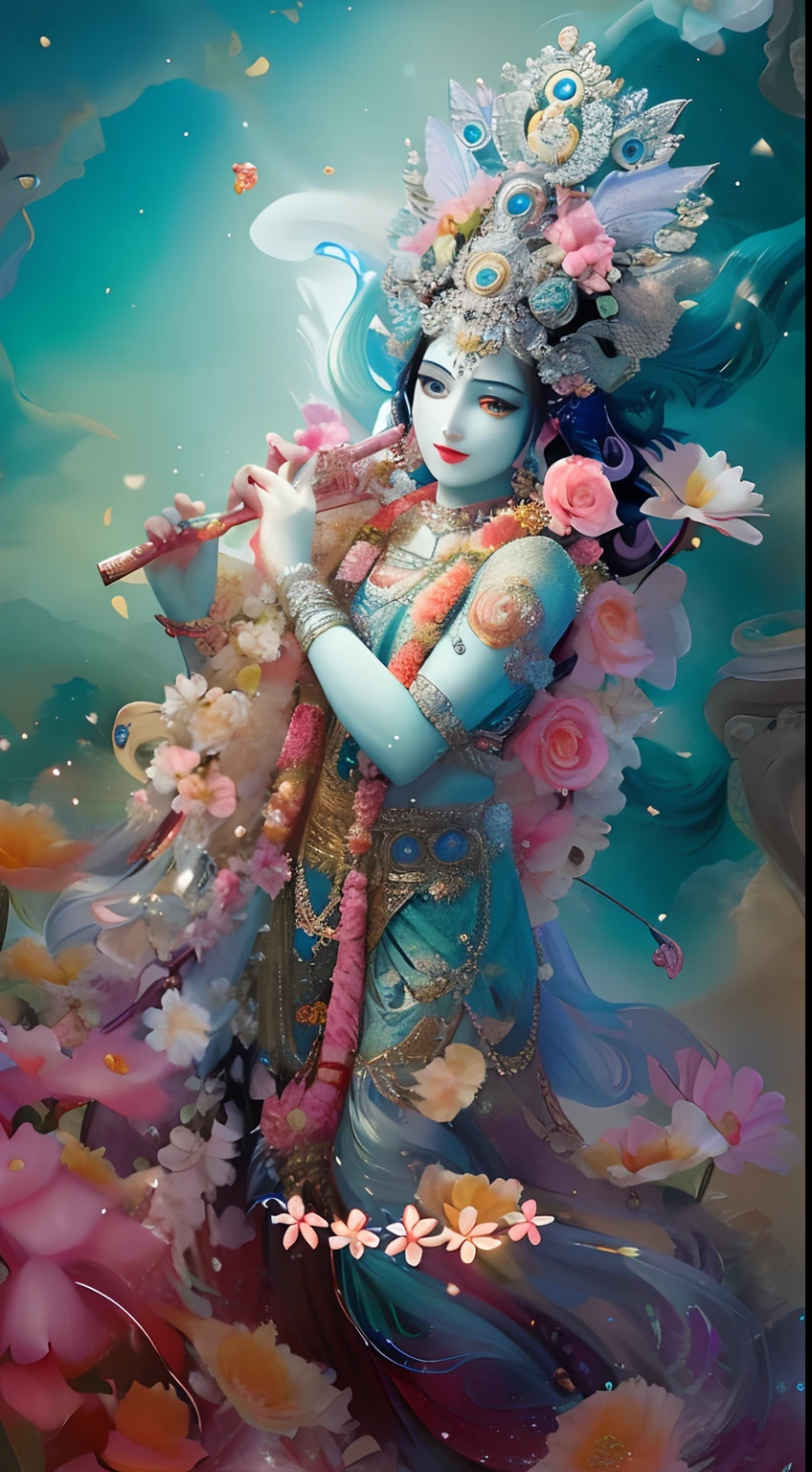 Krishna playing flute