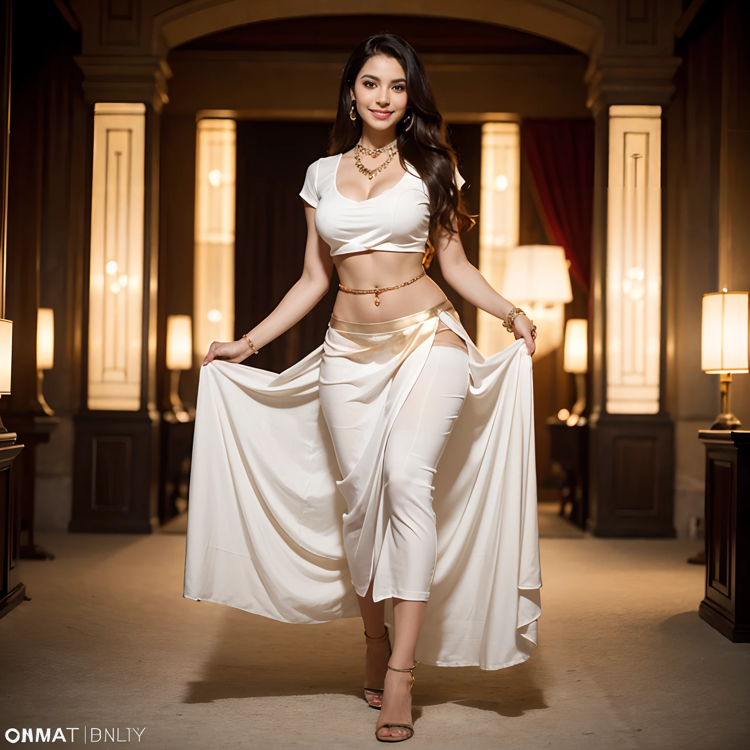 (nsfw:1.2), (1woman:2.0), (solo:1.5), (indian woman:1.9), (over body from head to toe:2.0), (arms on hips:1.7), (light smile:1.3 ), (dimple chin:1.5), (chubby cheeks:1.5), (naked:1.7), (pussy:1.7),, (slim stomach:1.5 ), (realistic skin with details: 1.3), (very detailed realistic caramel hair: 1.3), (beautiful realistic hairstyle: 1.3), (realistic hair: 1.3), (beautiful realistic face: 1.3), (beautiful realistic Pakistani woman face : 1.9), (highly detailed realistic face: 1.3), (highly detailed realistic eyes: 1.5), (highly detailed realistic eyes: 1.5), (perfect eyes: 1.5), (highly detailed realistic pupils: 1.5) , (highly detailed realistic eyelashes: 1.3), (detailed realistic lips: 1.3), (beautiful realistic lips: 1.3), (realistic medium breasts: 1.3), (wet pussy: 1.5), (masterpiece: 1.2), (best quality: 1.2), (realistic :1.2), photography, Nikon, 85mm, 8k, (sharp focus:1.2), (high resolution:1.2), (high detail:1.2),