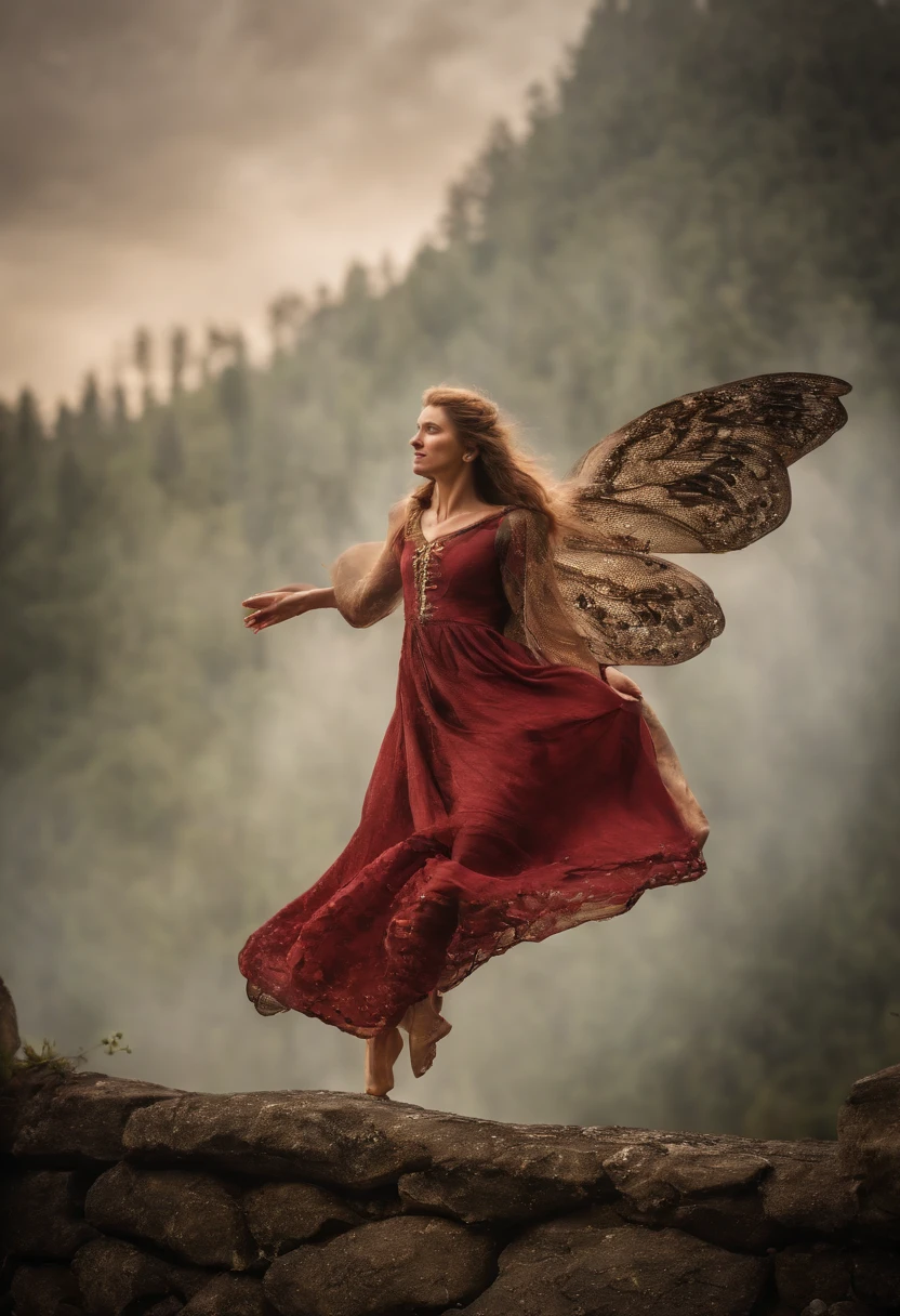 Medieval flying fairy