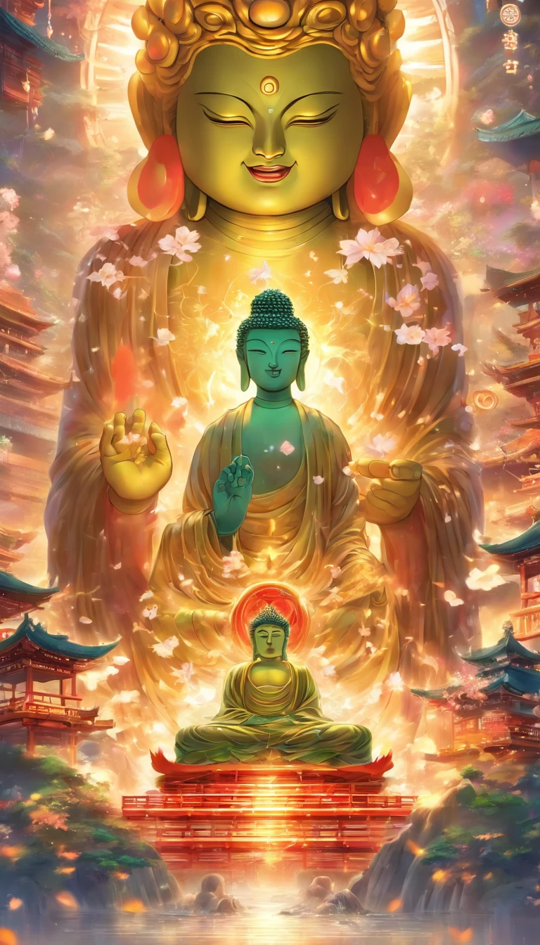 Mechanical statue of super giant Buddha,Crowds worshipping,Escrituras celestiais,NO ESTILO STEAMPUNK,super-fino,8k,Obras de mestres,Meticulous mechanical representation,Renderizador OC,Ultra foto realsisim