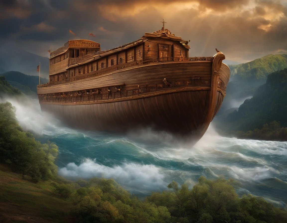 Noah's Ark ran aground on the mountain