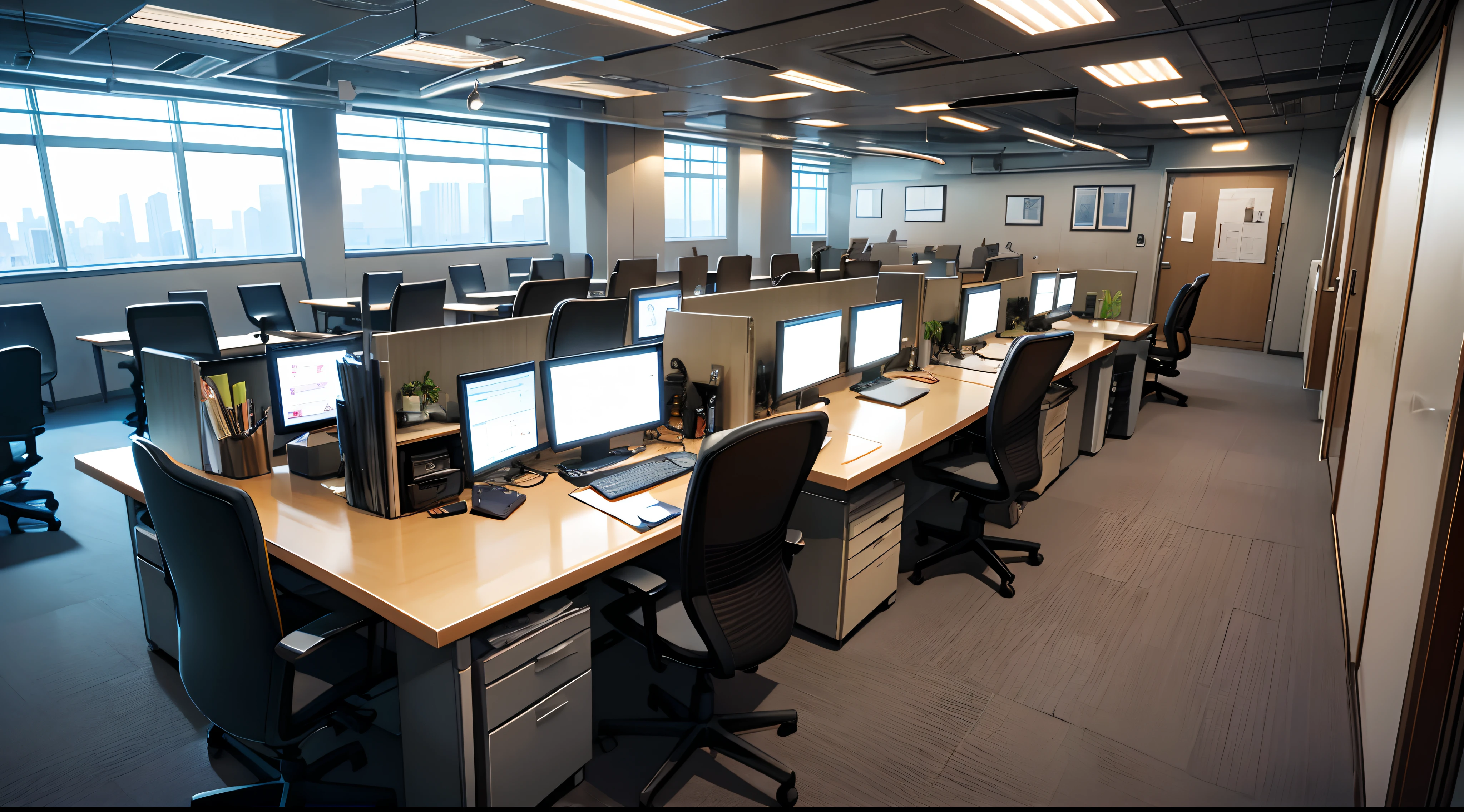 Backround only, no person, office, work station, elevator