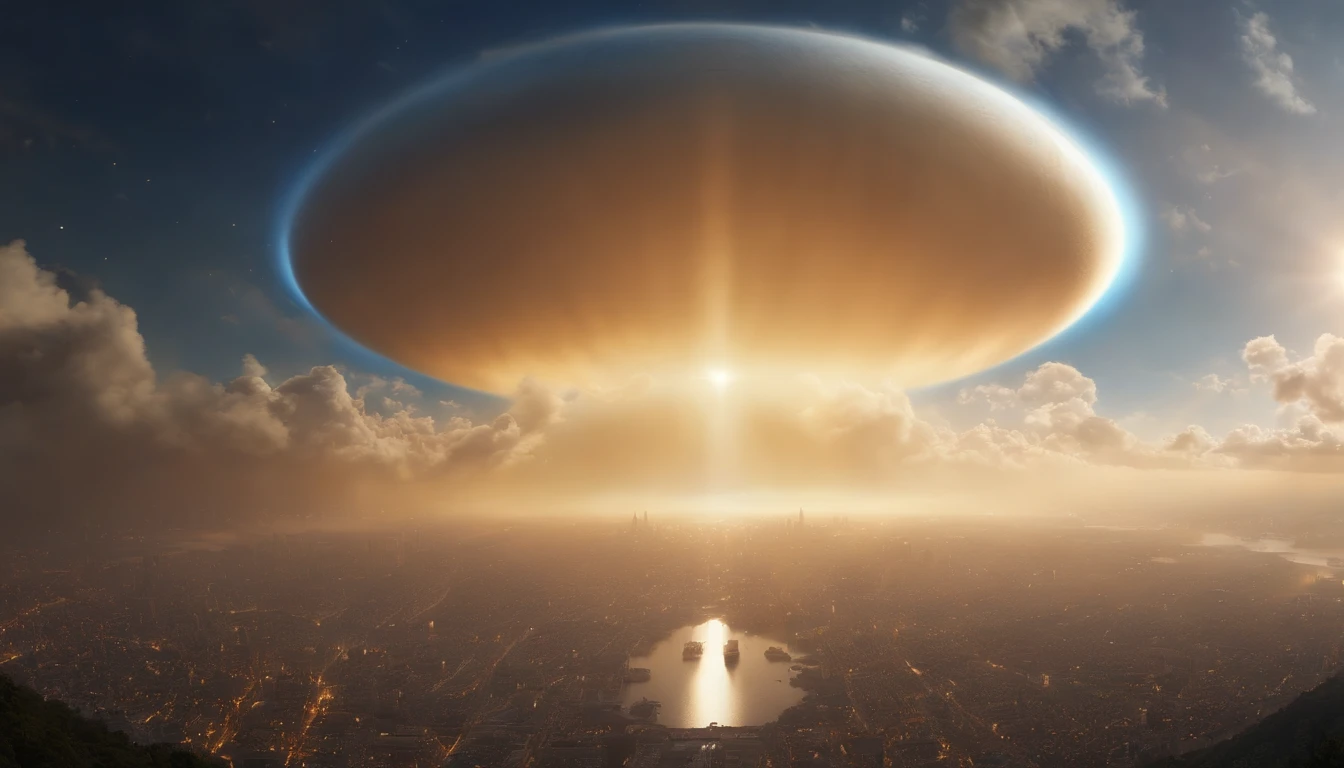 The Rapture ,Thousands of people are floating in the air,Standing on the clouds, Thousands of people are dressed in white, Raise your hands and sing hymns to praise God. The scenes are magnificent and surreal. (Best Quality, 4k, 8K, high resolucion, Masterpiece:1.2), Ultra-detailed, (realisitic, Photorealistic, Realistis:1.37), portrait of a, Vivid colors, studio lit, Sharp focus, physics based rendering, extreme detail description, Biblical Topics, grand ambience, radiant light.