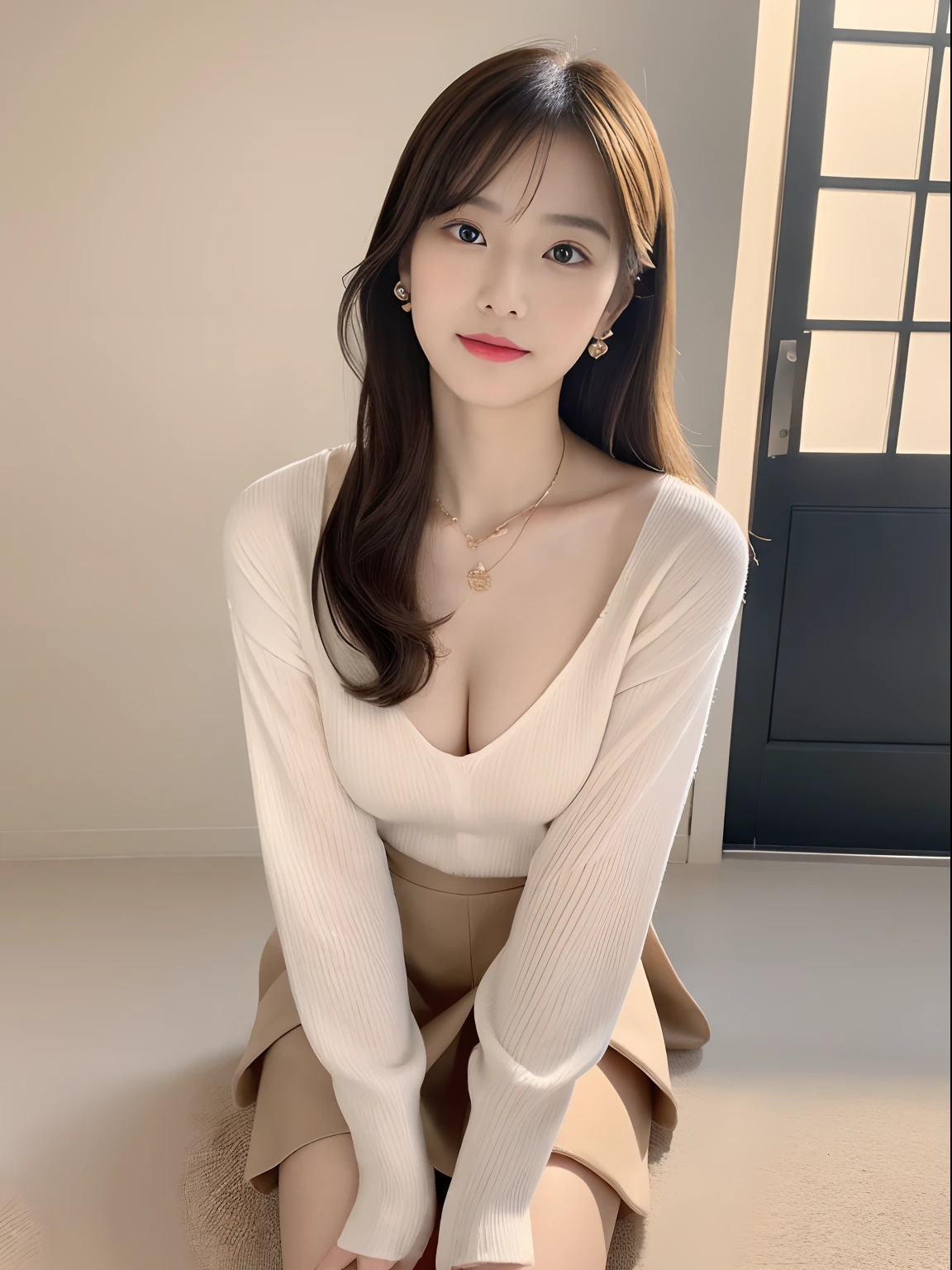 (((32K,very high res, high detal, highly accurate,Masterpiece Girl 1))),RAW photo & realistic atmosphere,Beautiful dark blue eyes,Detailed mouth,Glossy lips,Detailed eyebrows,Soft, fair skin,Every detail shines,,Detailed drawing of the eye、Very beautiful eyes with azure eyes,Detailed lips、Super detailed very nice face,Very well shaped face、lifelike face,Shiny beautiful lips,Beautiful eyebrows,Infinite reality,Best design,(Crazy cute sober and modest Japanese 22 year old girl,,Toned body,thighs thighs thighs thighs,Slender legs,Beautifully shaped breasts,Very cute beautiful girl, girl:1.5),Best Natural Makeup,Japanese idol household,韓国アイドル,Young sensual idol,Moist eyes,Swarthy eyes,Beautiful butt,beautifullegs,,camel's foot,:1.3),超A high resolution、,Natural, realistic face,back Lighting,Pure eyes are so cute,(((Foto realism,shooting full body))),,Realistic reality,(Simple earrings,Necklace arm,Watches,Glossy manicure,Girly clothing,Simple and neat dark adult total coordination,Spring long coat,blouse,Beautiful skirt,Modesty, beauty, fashion and fashion,Heels,Stylish short hair,独奏,Lori,full body Esbian:1.7),(Show off your whole body fashion,The pants can be seen through the forward-facing skirt,Slightly chubby,A faint smile,The face is very young,a baby f face:1.8)