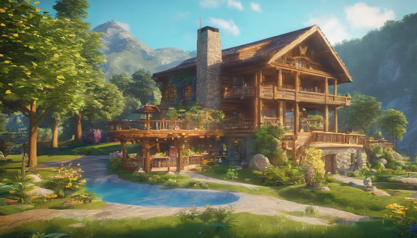 Climb high and respect the elderly,Green Mountains and Green Water,k hd,Warm,and the sun was shining brightly,Quaint