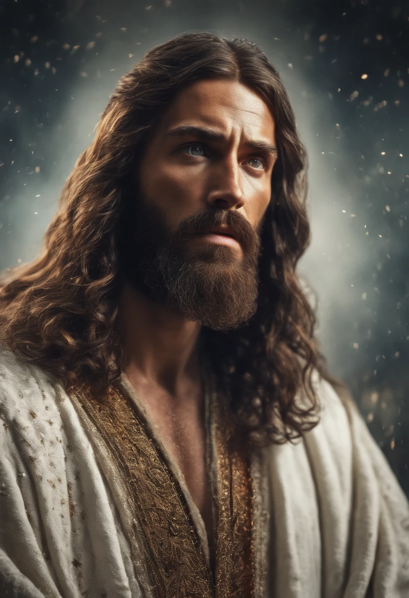 (symmetry),centered,a ((close)) up portrait,(Jesus),a very thin white prime man with long hair and a beard,wearing a long white robe,35mm,natural skin,clothes detail, 8k texture, 8k, insane details, intricate details, hyperdetailedhighly detailed,realistic,soft cinematic light,HDR,sharp focus, ((((cinematic look)))),intricate, elegant, highly detailed