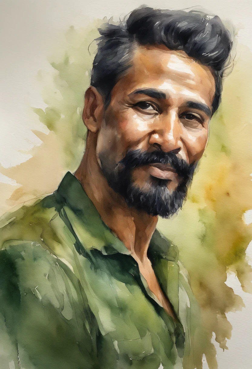 arafed man with a black shirt and a green shirt, ramil sunga, raden saleh, without beard and mustache, youtube video screenshot, long beard, a photo of a disheveled man, with a small beard, his hair is messy and unkempt, south east asian with round face, with no beard, tiktok video, with accurate face, 8k
