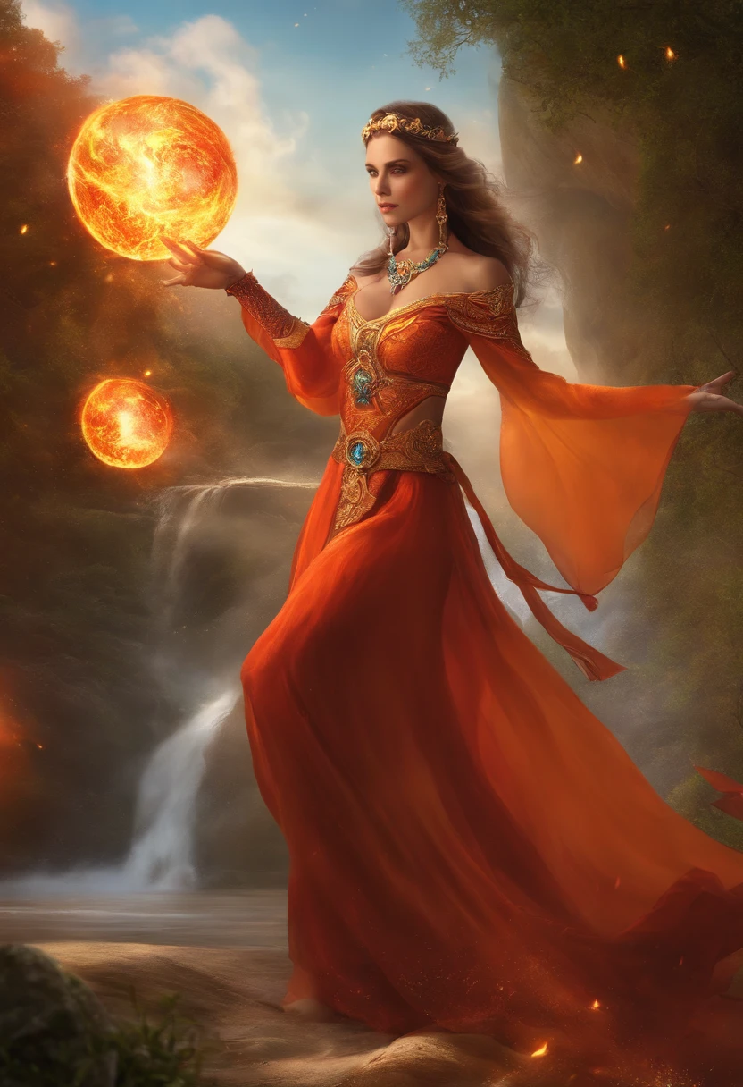 PARADISE ONLINE,Female mage,Fireball