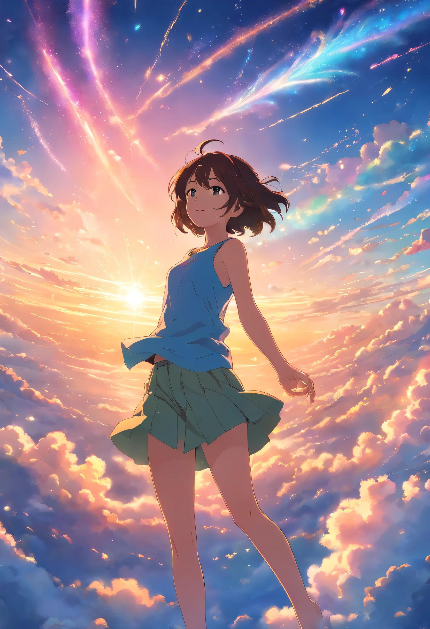 gravure　bob　pink there　undergarment　blue-sky　Mare　rainbows
