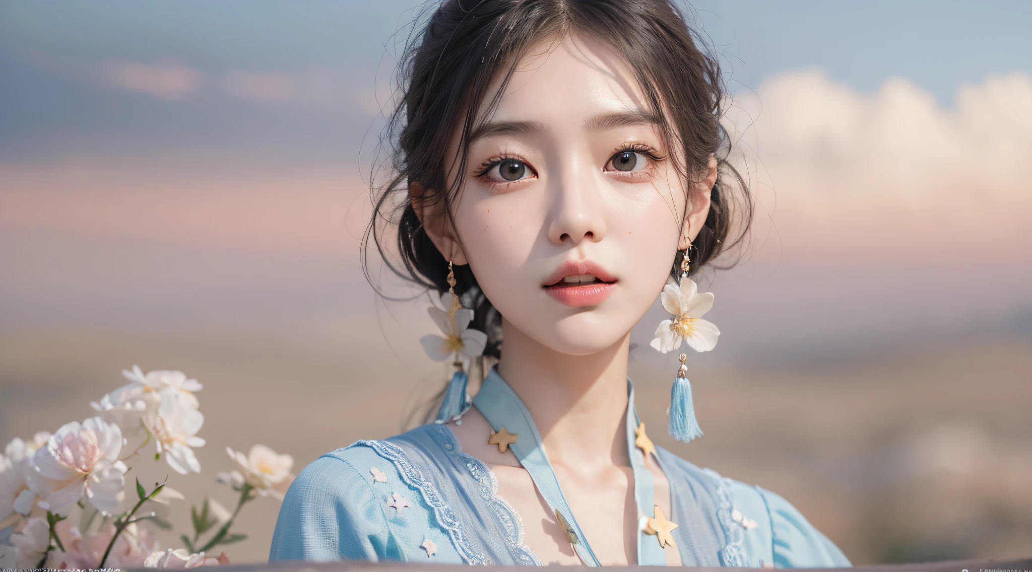 (best quality detail)、hentail realism、8K UHD、A high resolution、(1girl in:1.2)、The ultra-detailliert、High quality textures、intricately details、detaileds、Very detailed CG、High quality shadows、Detail Beautiful delicate face、Detail Beautiful delicate eyes、depth of fields、Ray traching、in her 20s、Beautiful pop girl、(Korean Urzan face)、Slender face、(ulzang-6500-v1.1:0.6)、PureErosFace_V1、glowing light eyes、perfect bodies、 view the viewer、(best quality detail:1.2)、hentail realism、8K UHD、A high resolution、(1girl in:1.2)、The ultra-detailliert、High quality textures、intricately details、detaileds、Very detailed CG、High quality shadows、Detail Beautiful delicate face、Detail Beautiful delicate eyes、depth of fields、Ray traching、in her 20s、Beautiful pop girl、(Korean Urzan face)、Slender face、(ulzang-6500-v1.1:0.6)、teak、Glossy lips、、high-level image quality, The highest image quality, top-quality, Photorealsitic, ultra - detailed, Photos realistic, 4K 8K Ultra HD full-color RAW photos, Fuji Film(Medium format), hasselblatt, Carl Zeiss, Incredible dynamic range photography(util_The art of Smus-768:1.1),A high resolution, high pixel count, Clear details, Sharp Images, Natural color reproduction, denoised, High fidelity, quality, Software improvements, upscaled, Optimization algorithm, Professional-grade grooming,
Features of the costume:
Essentials and design philosophy:
Color selection:Reflecting the beauty of the sky、Take advantage of pale tones and gradients。Pastel or blue-gray inspired by the color of the sky is suitable.。
Graphic design:Clouds and stars、a moon、Use graphics such as the sun、The design that expresses the sky element is attractive。By incorporating these elements into prints and embroidery,,,、Create the mystery of the sky。
Textiles and materials:By choosing lightweight materials、It is easier to express the sky landscape。Chiffon、Ogandi、It is recommended to use transparent materials such as silk.。
siluette:Soft silhouette and floating design、Match an empty image。By combining frills and curtains、It can produce cloud-like softness....。
accessorized:By combining astronomy accessories and space-themed jewelry、You can emphasize the mystery of the sky more。A star-shaped or moon-shaped accent would be nice。
Color characteristics:
Inski fashion coordination、It is important to reproduce the beautiful hues of the sky。The following are typical color characteristics。
pale-blue:The color that expresses the blue hue of the sky on a sunny day。Transparent、Create lightness。
pastel pink:Inspired by the colors of sunrise and sunset skies。Warm and gentle impression。
transparent white:Reproduces the pure white color of the sky and clouds。Express cleanliness and brightness。
What you need to know when you create it:
How to strike a balance:Express the beauty of the sky、Consider the balance between color and design。Avoid over-design and decoration、Cherish the tranquility of the sky。
Unify the theme:It is important to unify the theme of fashion coordination in the sky。Clouds and stars、Moon, etc.、Select a theme、Let's unify the whole coordination element。
Take advantage of accents:By merging empty elements as accents、You can add pop charm to your clothes。por exemplo、Take advantage of star fittings, Embroidery, and more。
An expression of personality:Sky fashion clothing、It's also a great way to express your personality。Incorporate your favorite sky elements and colors、Create your own style。