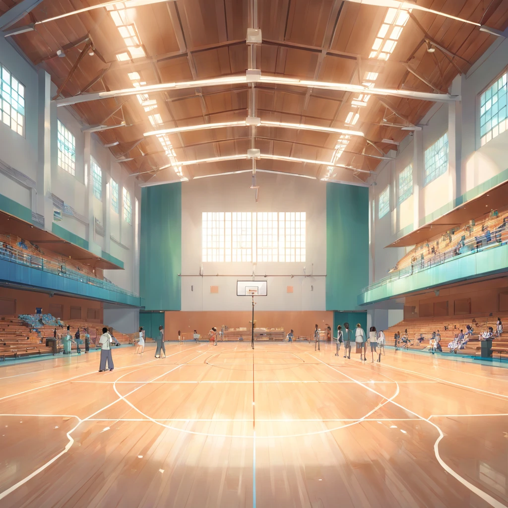 Interior of a large gymnasium