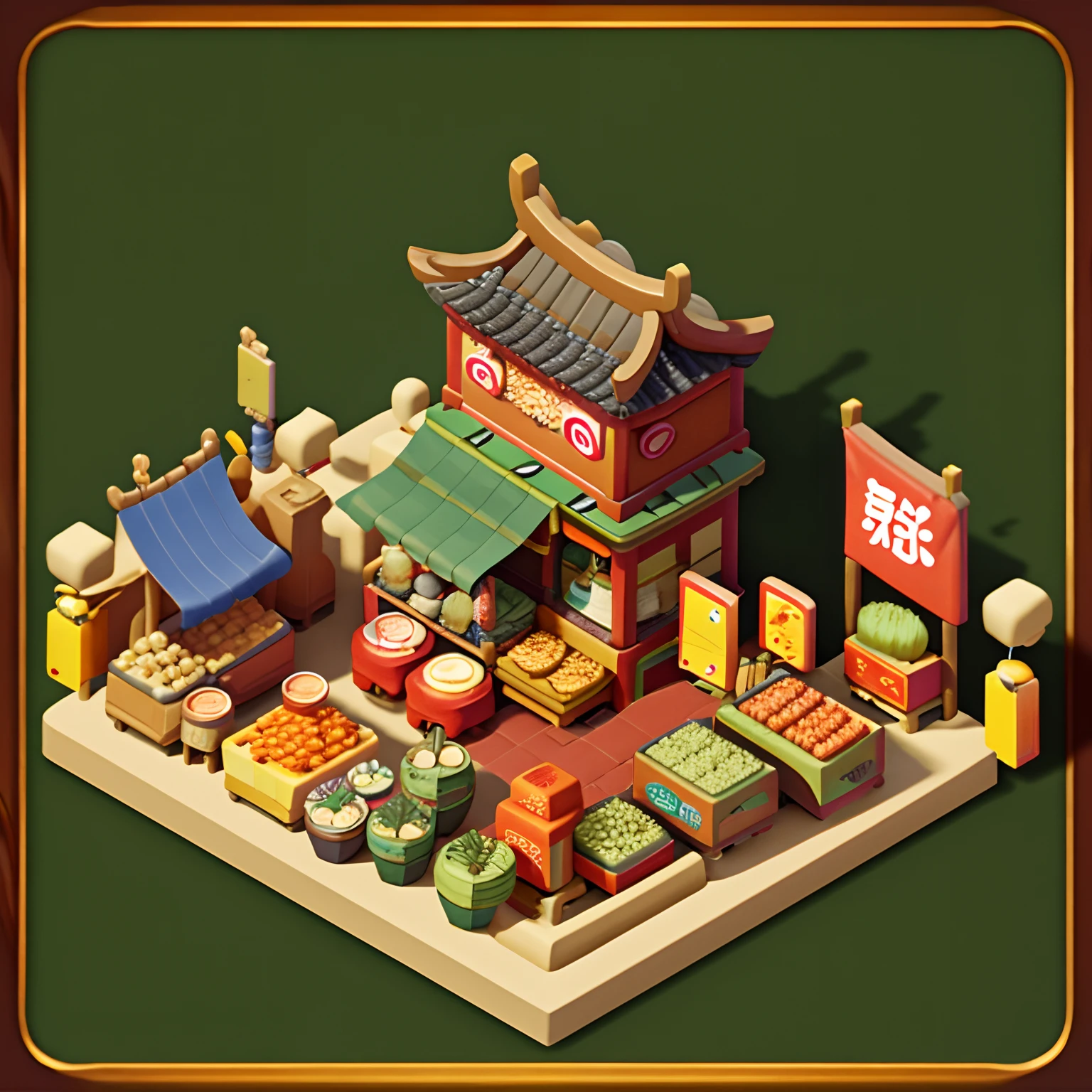 Lively Chinese style market