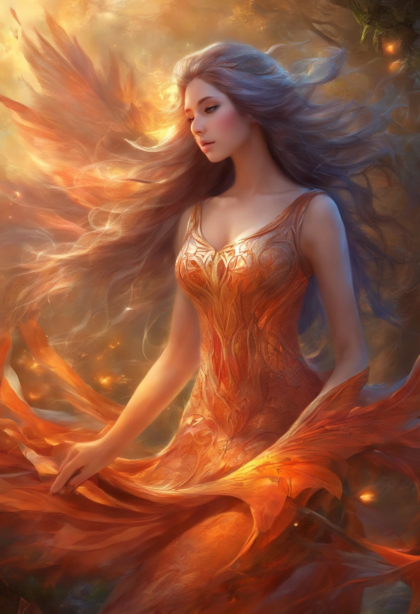 Generate fascinating images of the Wind Witch to captivate. Elements of flowing mystical robes, swirling air swirls, and a hint of magic in her eyes give off an aura of elegance. Photorealistic, Masterpiece, Top Quality, Super Detail, HDR, 8K