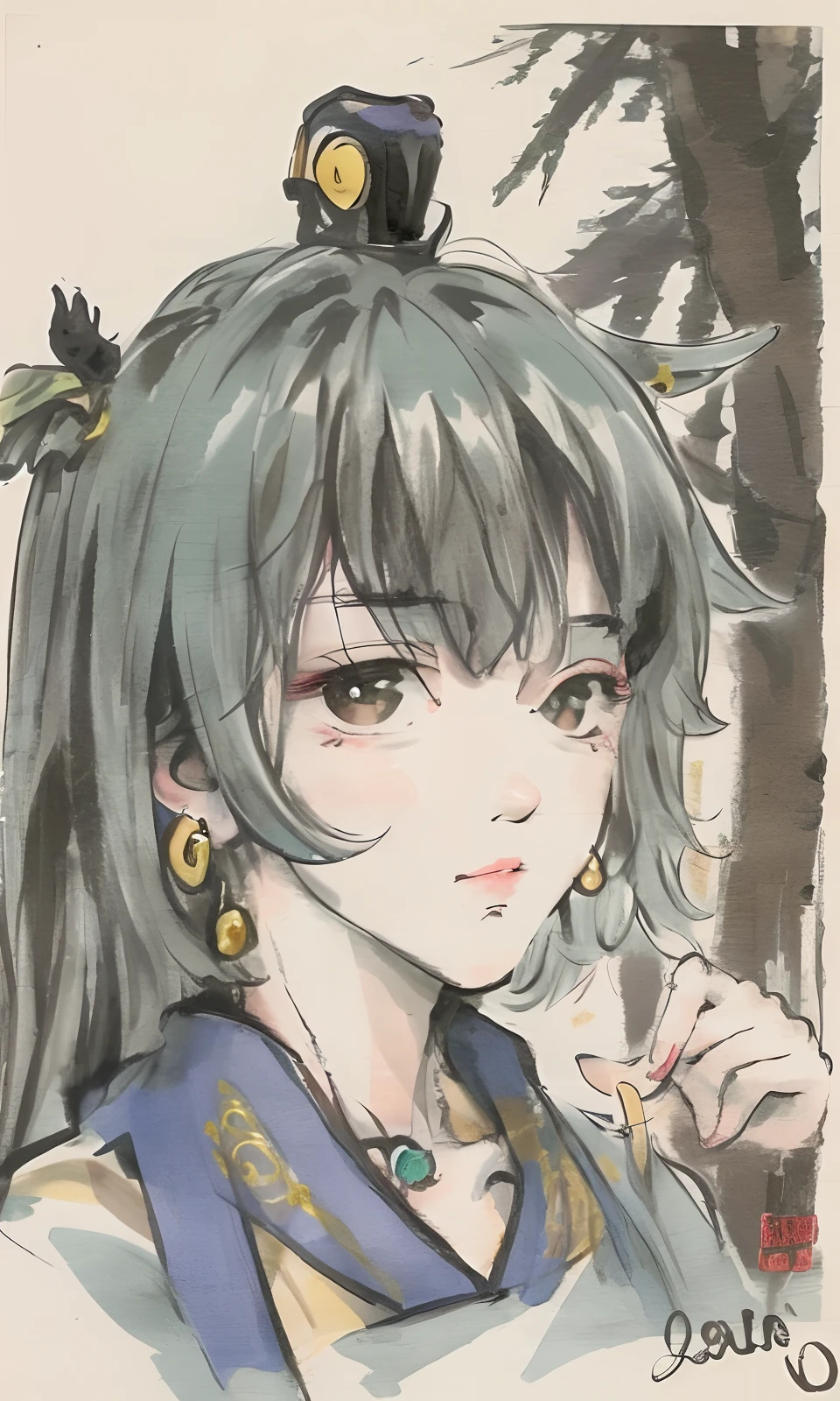 jotaro kujo as a painting