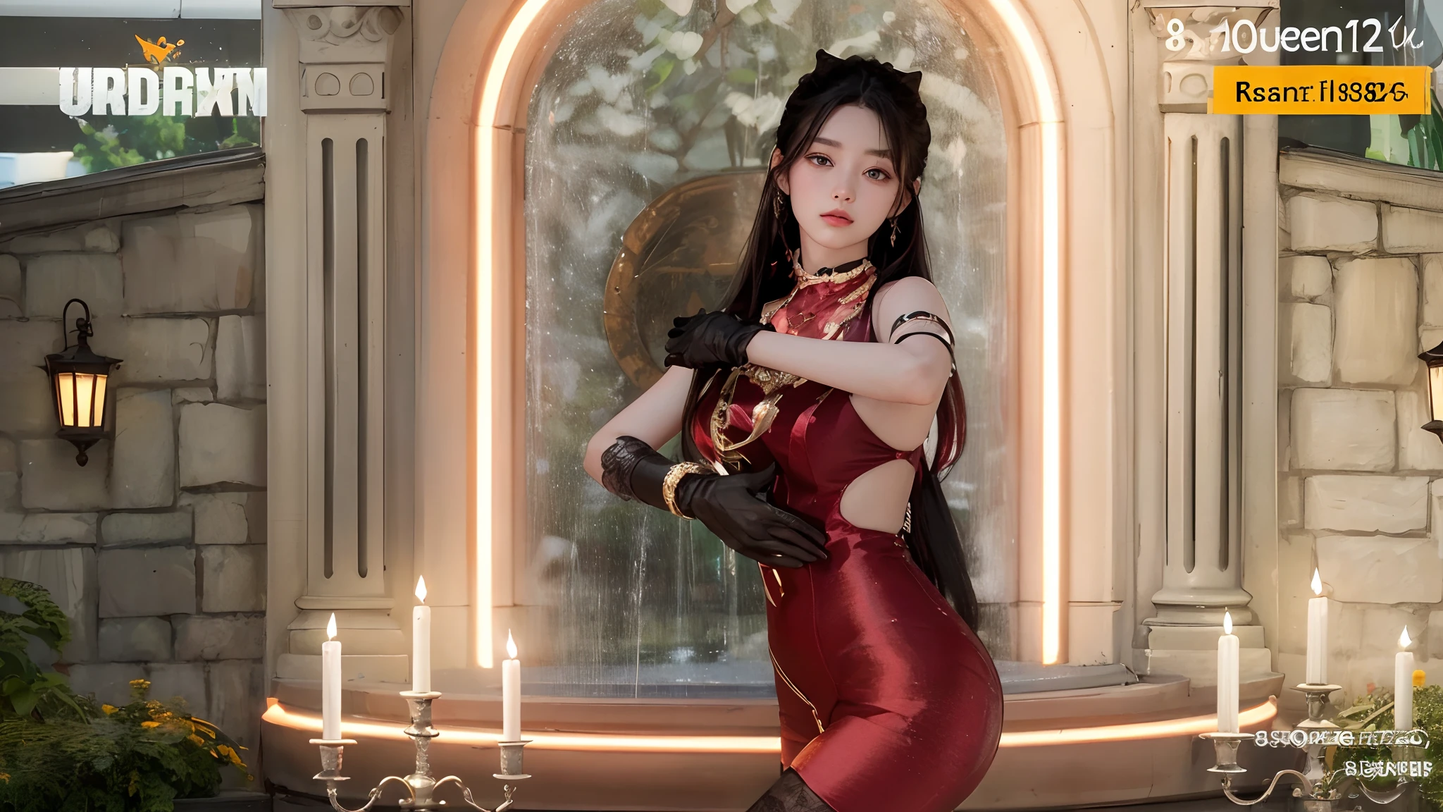 masterpiece, best quality, 8k, 85mm, raw photo, absurdres, award winning portrait, solo, violaceaess, gardeniass, delicate girl, upper body, idol face, night, neon, DSLR, looking at viewer, natural, candid, sophisticated, youthful, professional lighting, film grain, chromatic aberration, (bokeh:1.1)