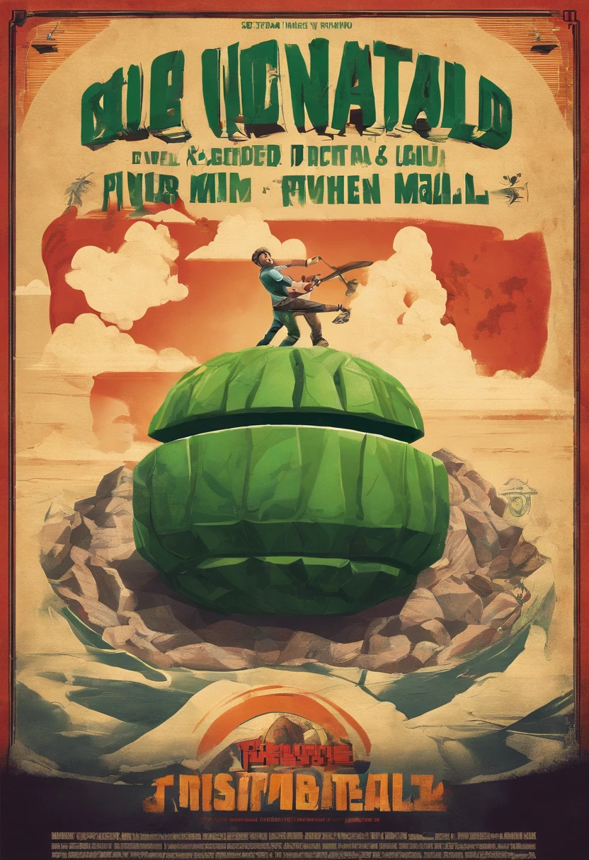 joel vinesauce movie poster where he fights against a giant meatball in finland