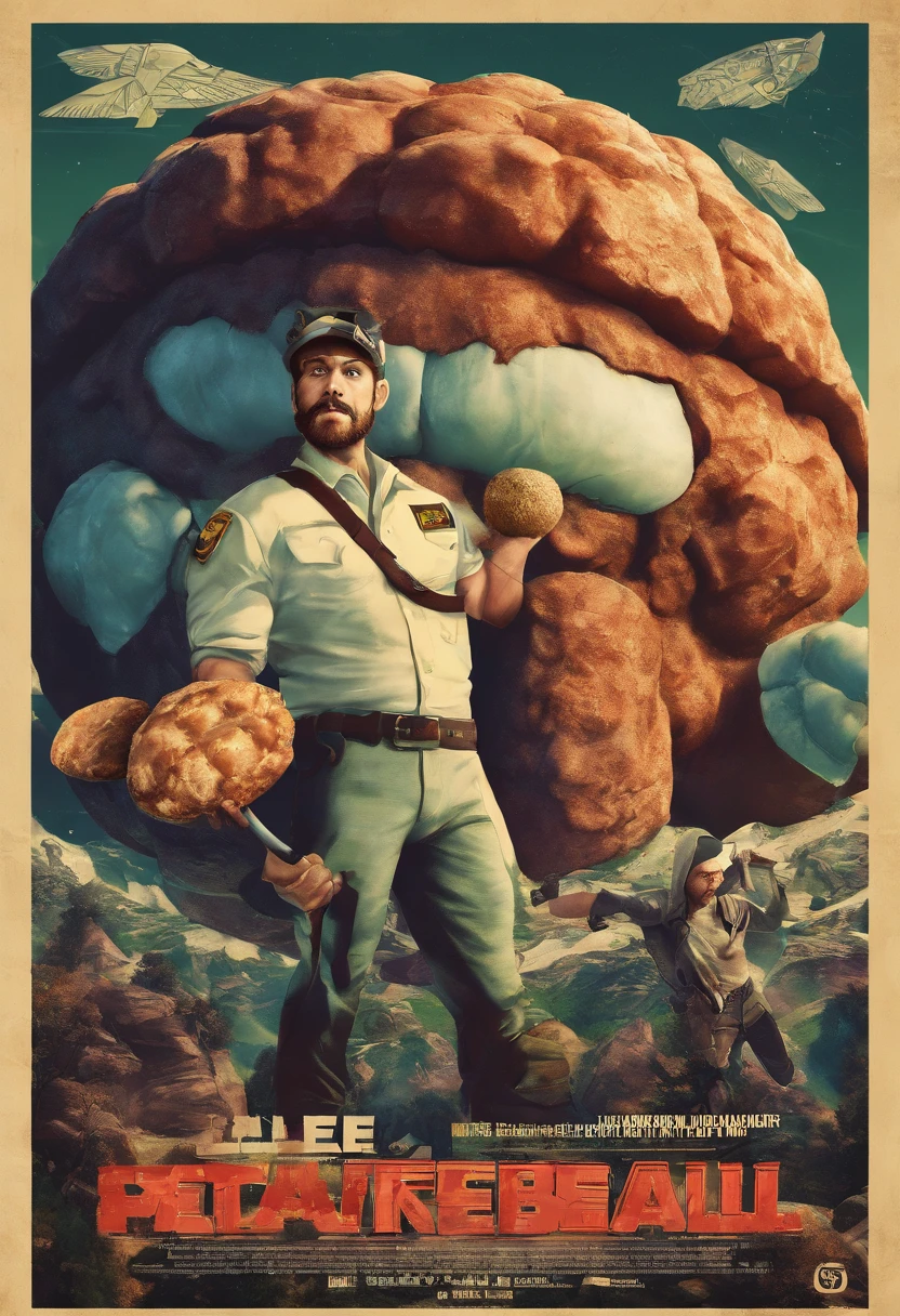 joel vinesauce movie poster where he fights against a giant meatball in finland