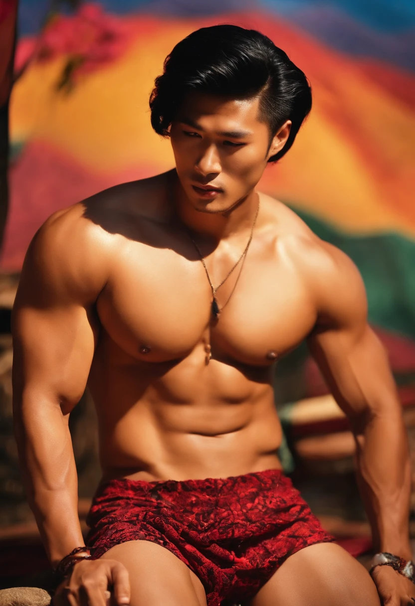 asian descent，Naked macho，Oral sex