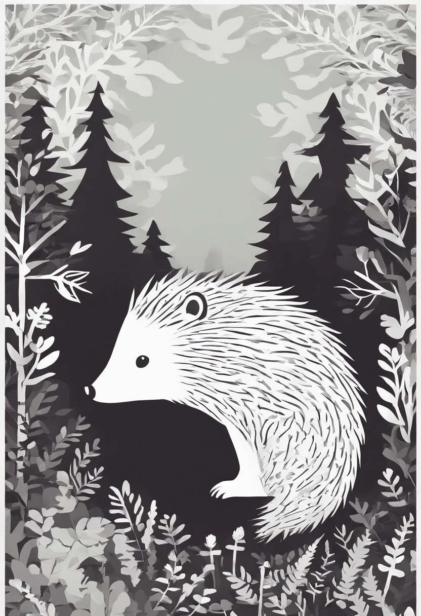 Hedgehog in the forest school