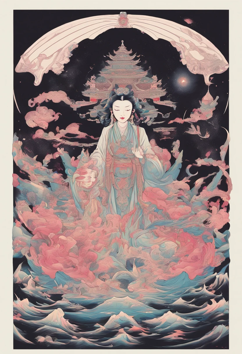 Chinese mythology，Mountain and Sea Sutra，cow head，（（（One-legged））），（（Spit fire in the mouth）），moor，tmasterpiece，Best picture quality，super-fine，Super magical，ultra - detailed，8K分辨率，OC renderer，dynamic viewing angle