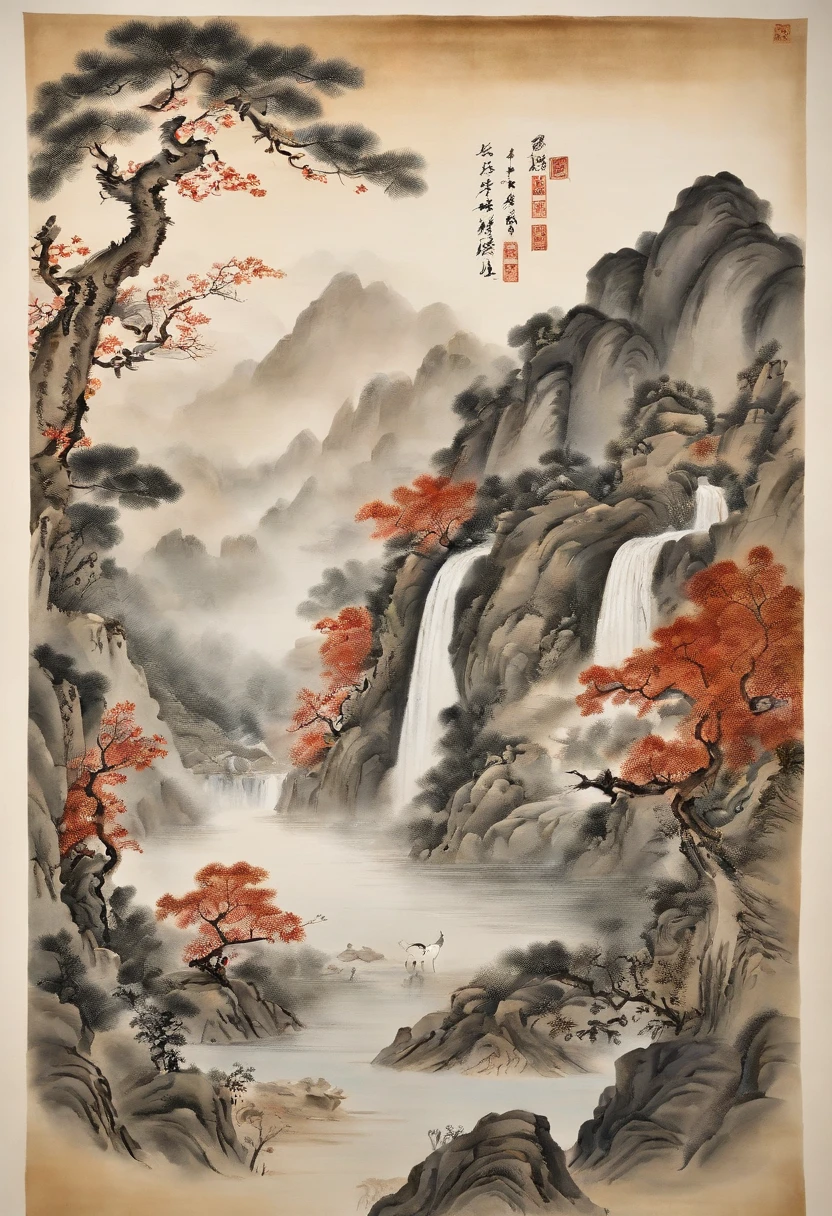 Chinese mythology,Mountain and Sea Sutra,cow head,(((One-legged))),((Spit fire in the mouth)),moor,tmasterpiece,Best picture quality,super-fine,Super magical,ultra - detailed,8K分辨率,OC renderer,dynamic viewing angle