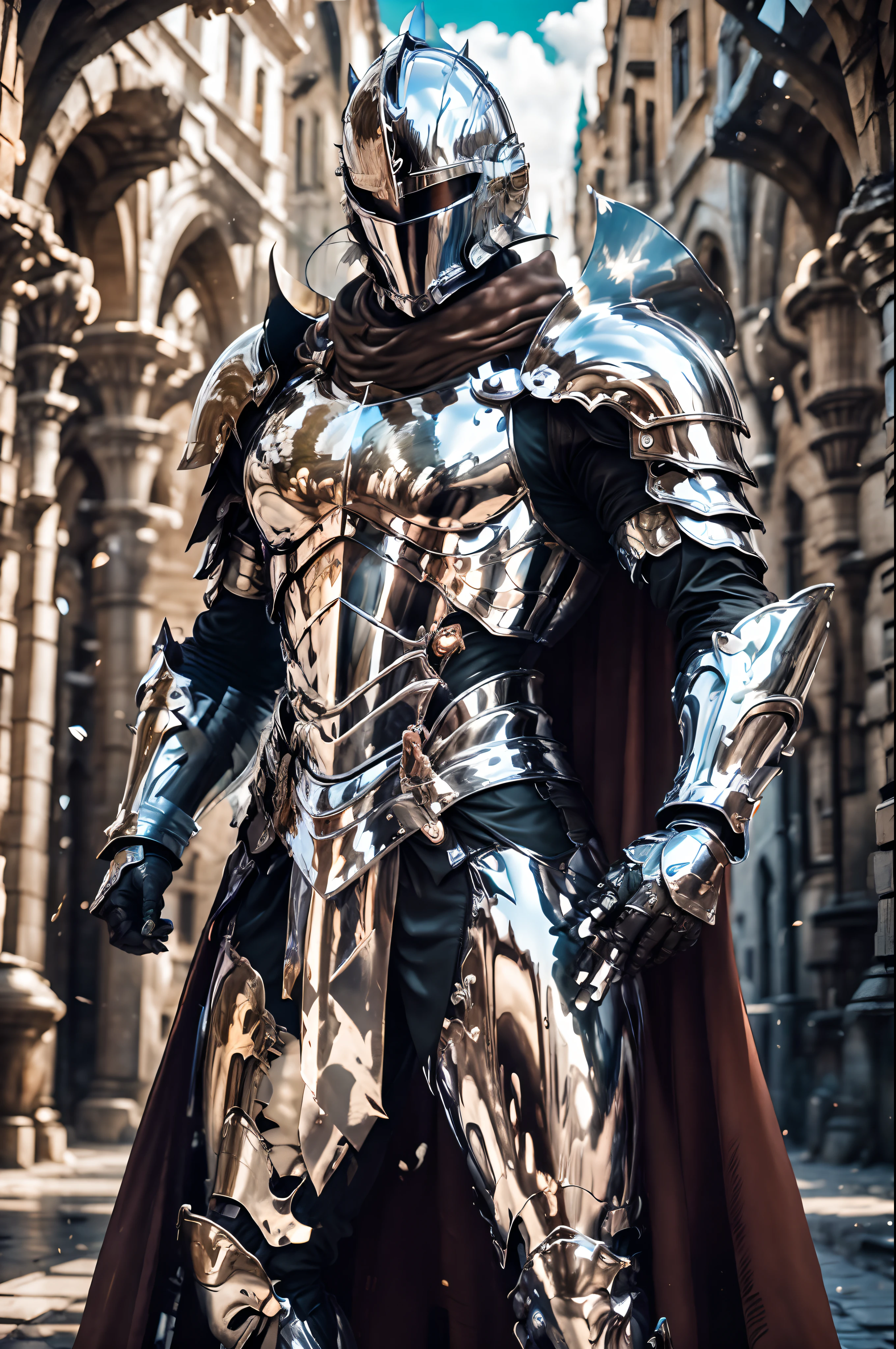 Knight in chrome armour