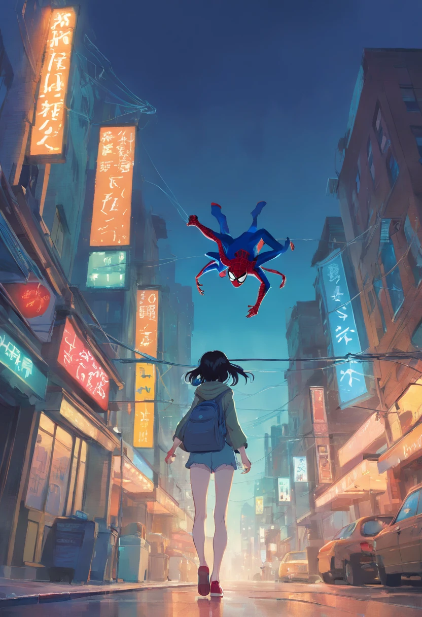 Spider man. There is ugliness in beauty, But there is also beauty in ugliness. Spiderboy. Spiders. In the style of Adrian Ghenie, Esao Andrews, Jenny Saville, Edward Hopper, surrealism, Dark Art par James Jean, Takato Yamamoto, Minimalisme inkpunk. Tim Burton. Dans le style de Corpse Bride.