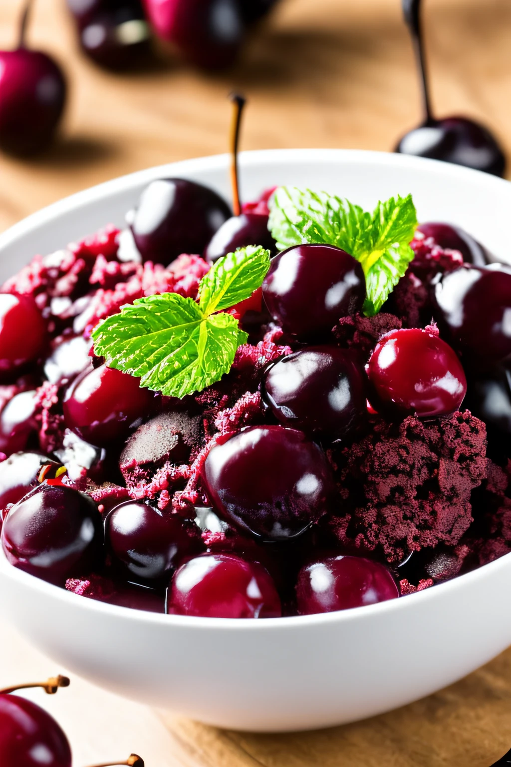 appetizing black cherry gelato