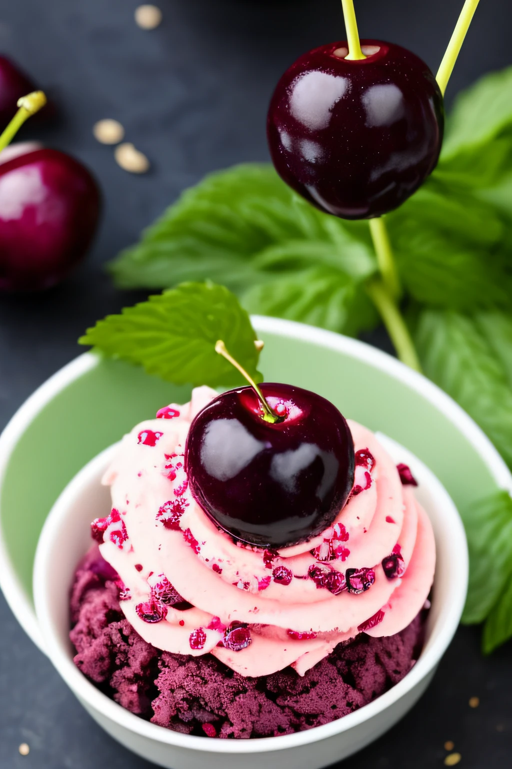 appetizing black cherry gelato