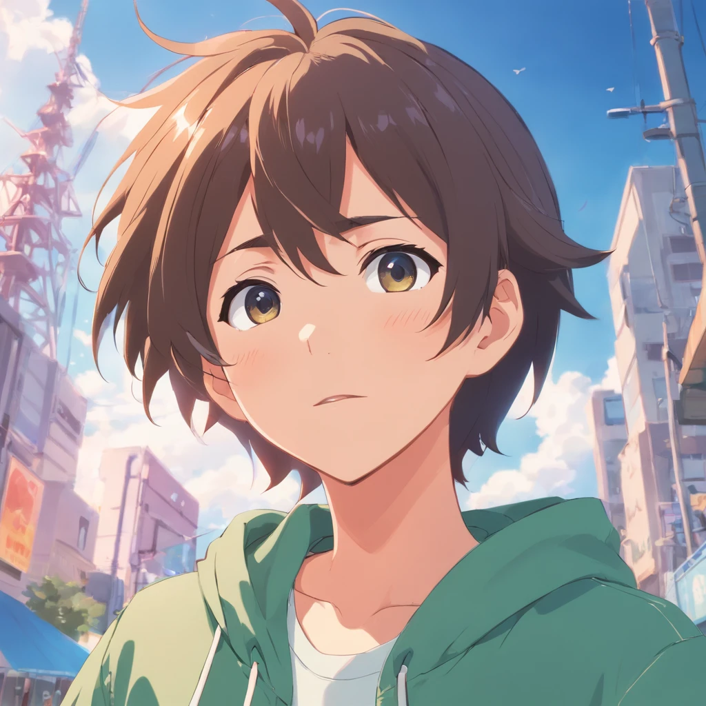 Bobo is a 30-year-old adult man with shaggy hair and a perpetually surprised expression. He wears colorful, baggy clothes that are usually stained or torn due to his frequent shenanigans. e sempre leva com sigo um ursinho rosa pendurado ele mesmo tendo uma aparecia robusta