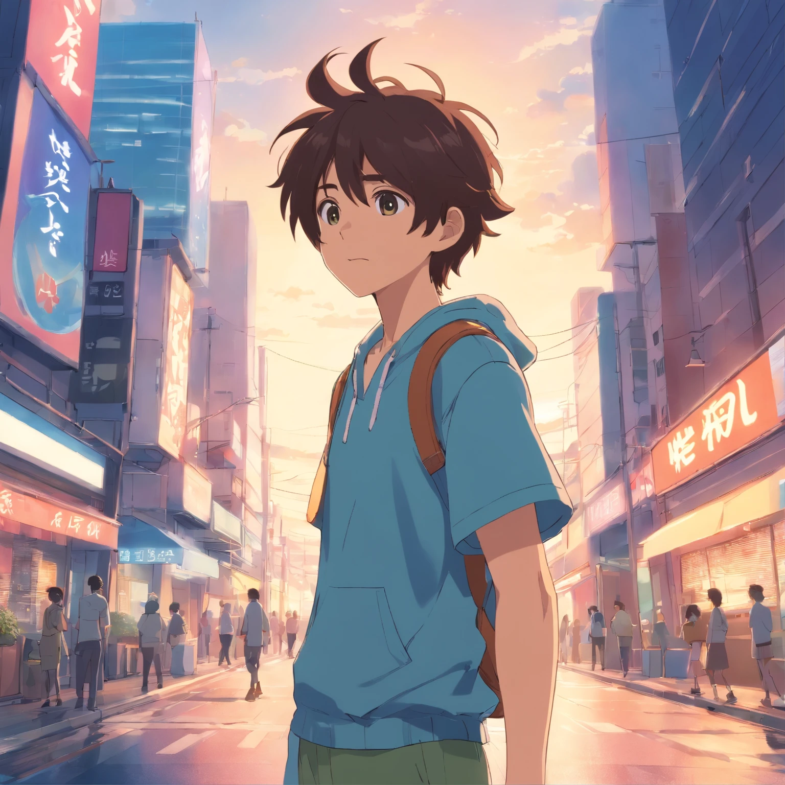 Bobo is a 30-year-old adult man with shaggy hair and a perpetually surprised expression. He wears colorful, baggy clothes that are usually stained or torn due to his frequent shenanigans. e sempre leva com sigo um ursinho rosa pendurado ele mesmo tendo uma aparecia robusta